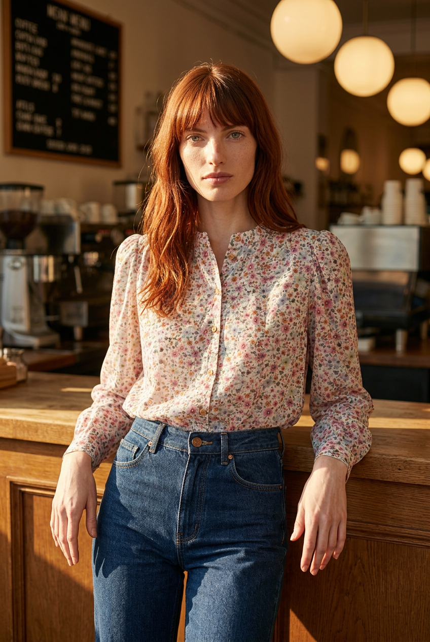 Blusa Floral de Algodón Orgánico