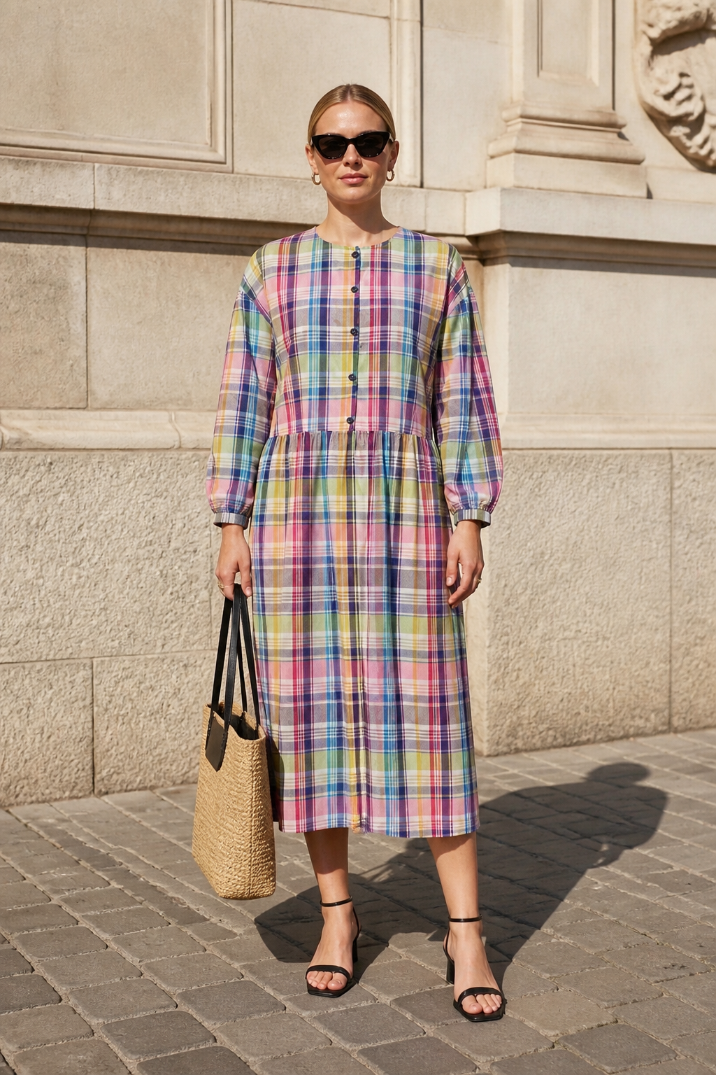 Vestido de Algodón Multicolor