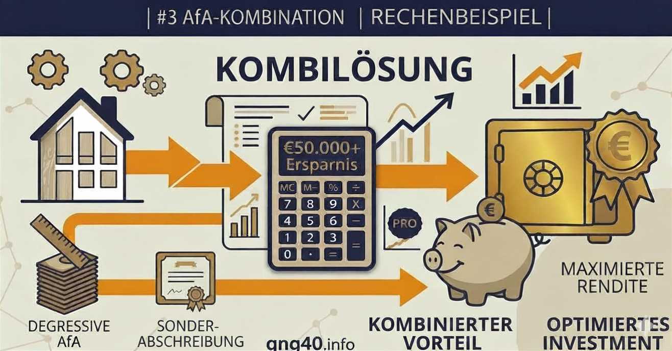 Degressive AfA + Sonder-AfA § 7b kombinieren: Rechenbeispiel mit echten Zahlen