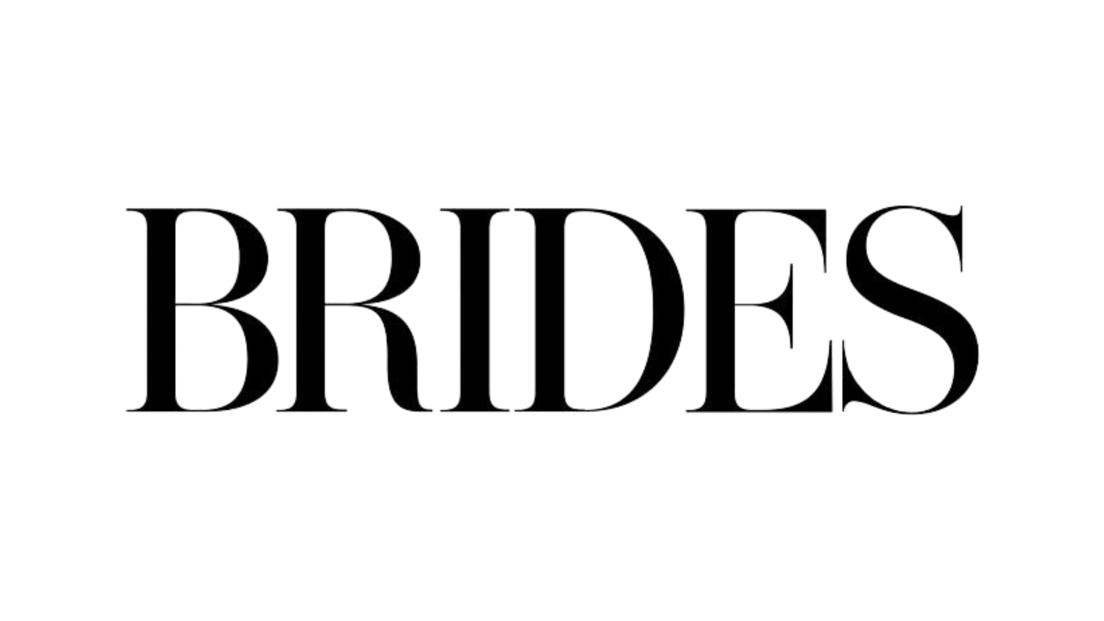 The word 'BRIDES' in black and gray styled text on a transparent background.