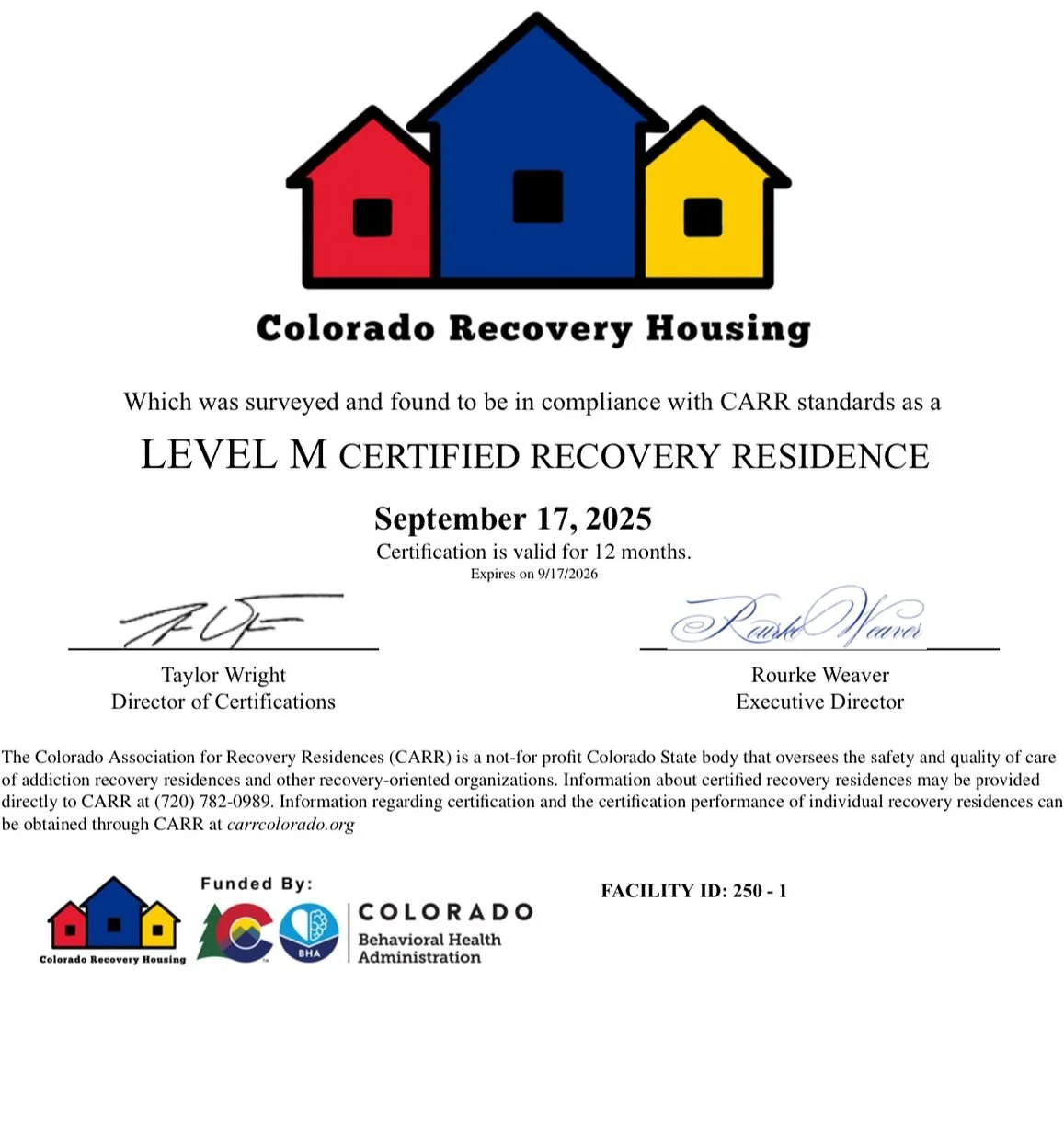 At BARA Partners Recovery Housing, we are committed to offering a safe, structured, and supportive environment for individuals on their recovery journey.

Being CARR-certified means we uphold the highest standards of care, safety, and accountability.
