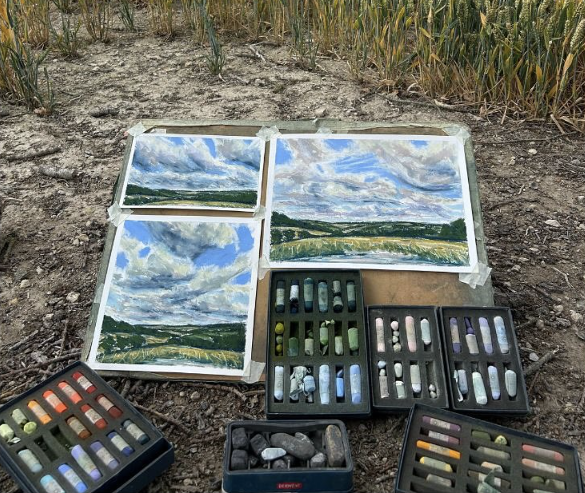 Work by artist Suzanne Winn en plein air