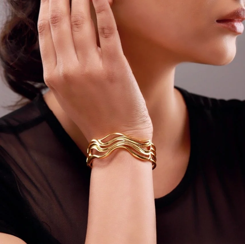 316L STAINLESS STEEL GOLD PLATED BRACELET $12