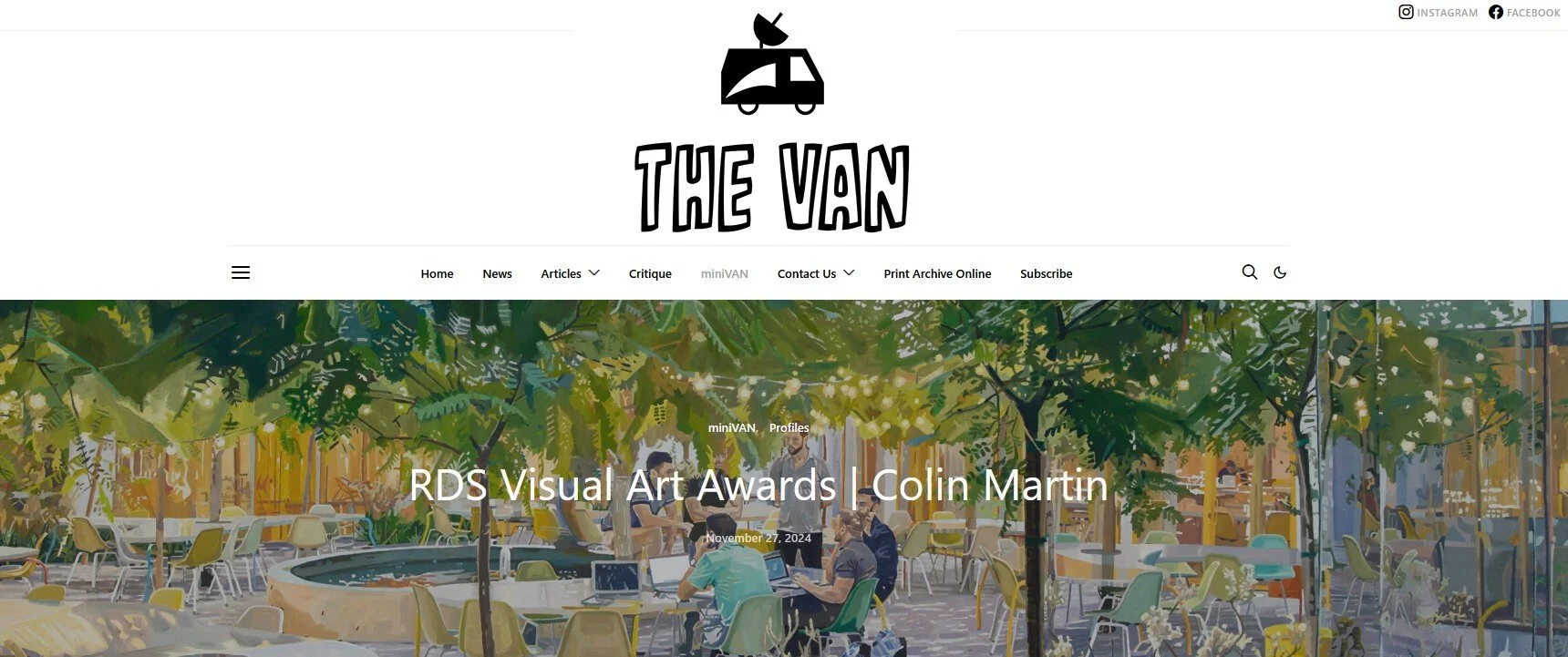 MiniVAN Profiles • RDS Visual Art Awards | Colin Martin • November 2024