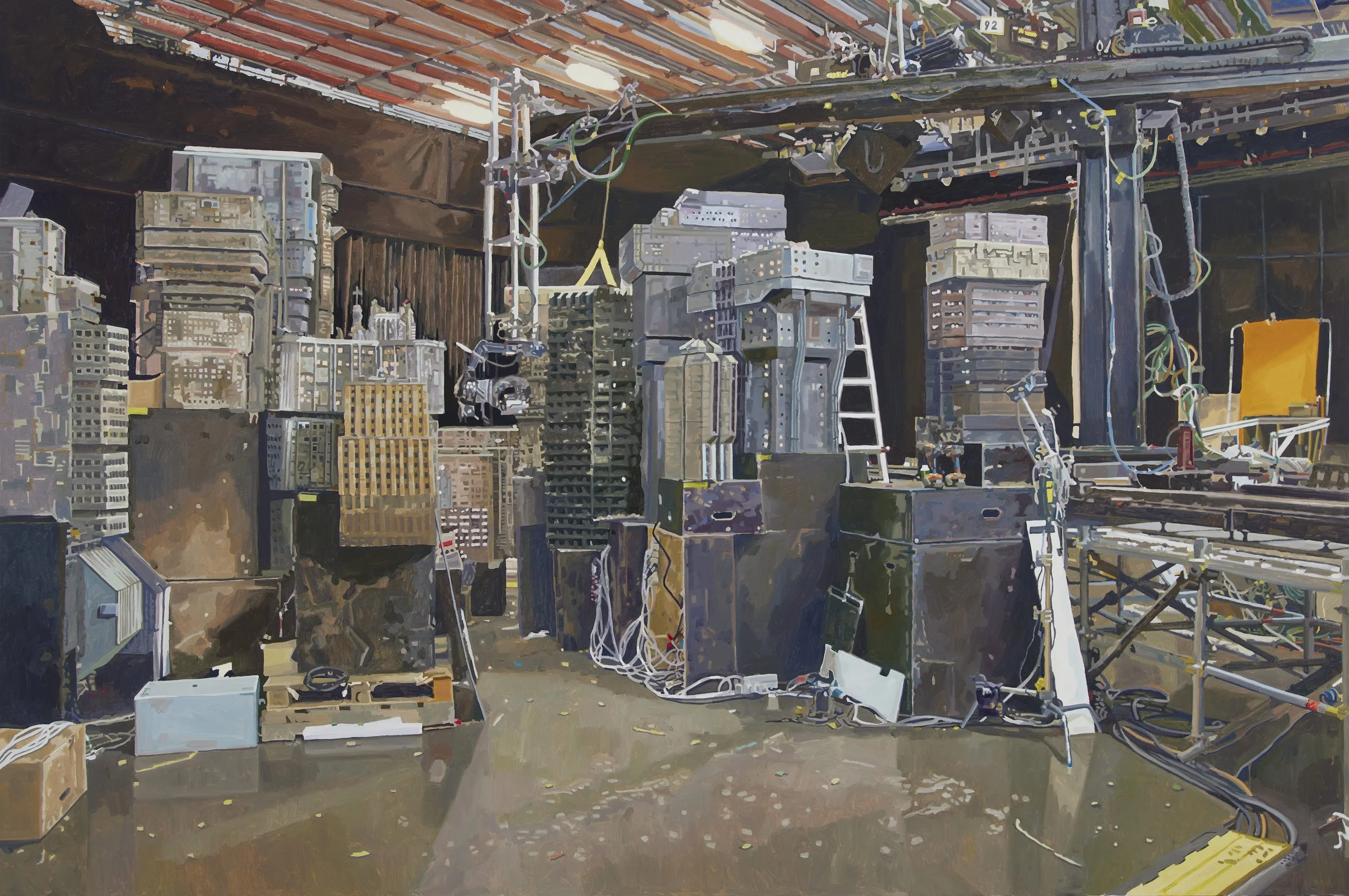 'Model City (Blade Runner)' 2020, Oil on canvas, 170 x 270 cms