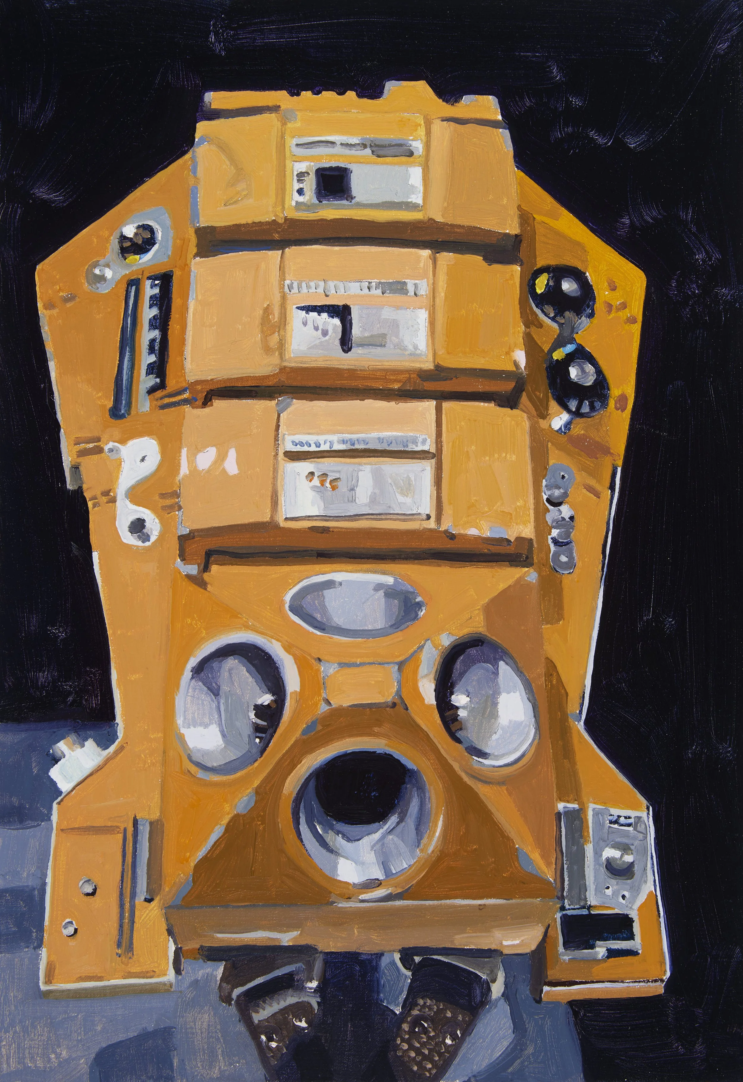 'Prop (2001 – A Space Odyssey)' 2022, Oil on canvas, 27 x 39 cms
