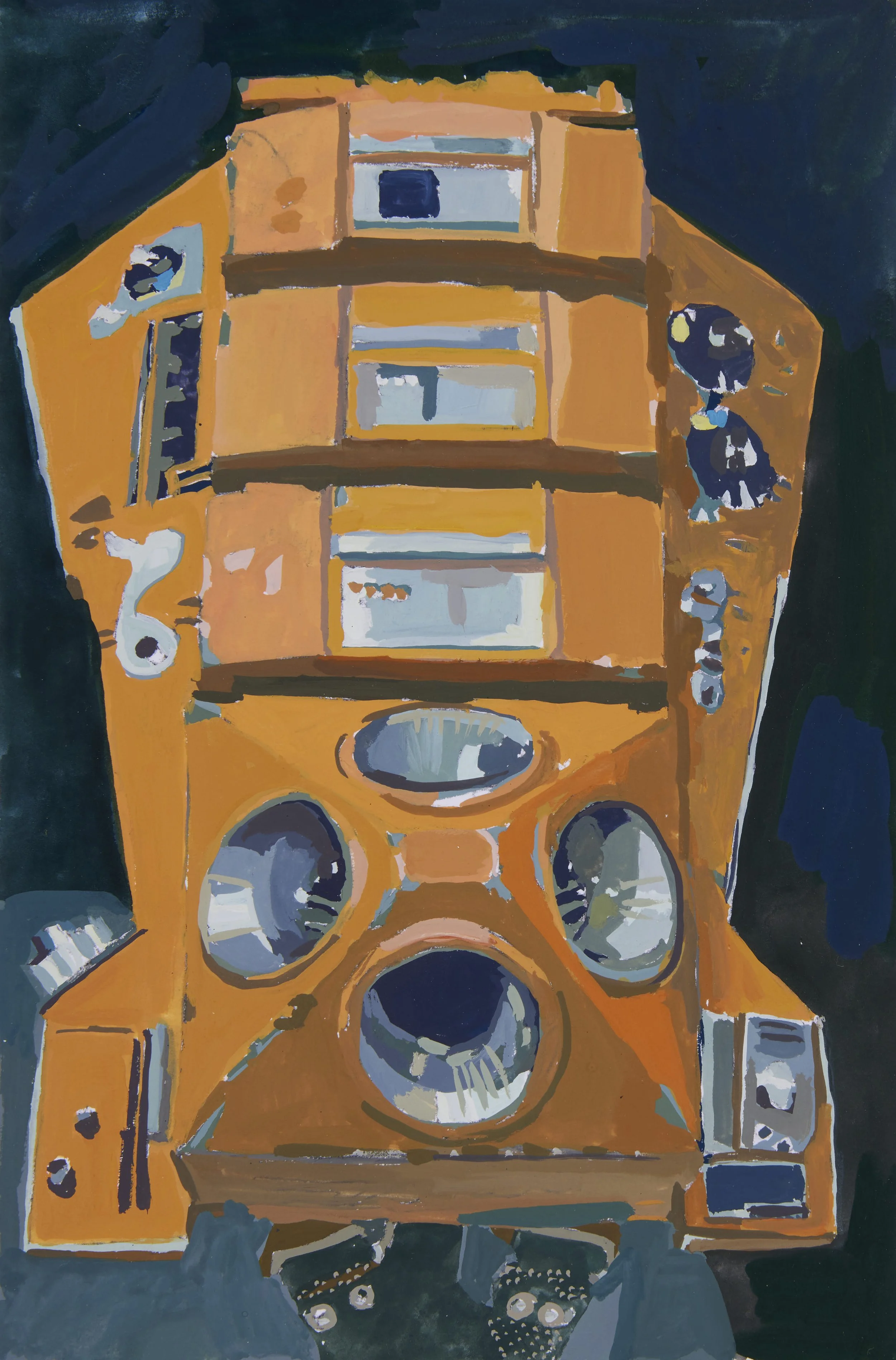 'Prop (2001:A Space Odyssey)' 2020, Gouache on paper, 24 x 16 cms