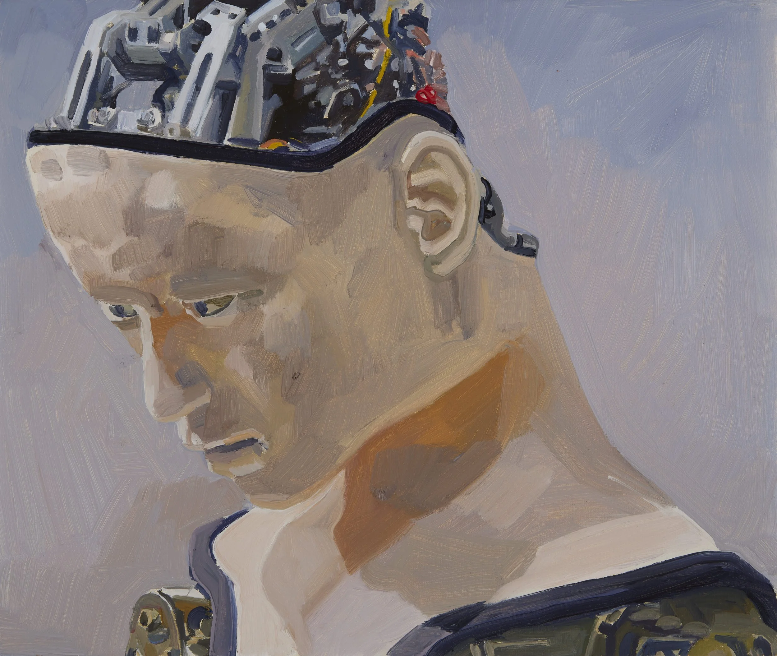 'Humanoid' 2022, Oil on canvas, 32 x 38 cms