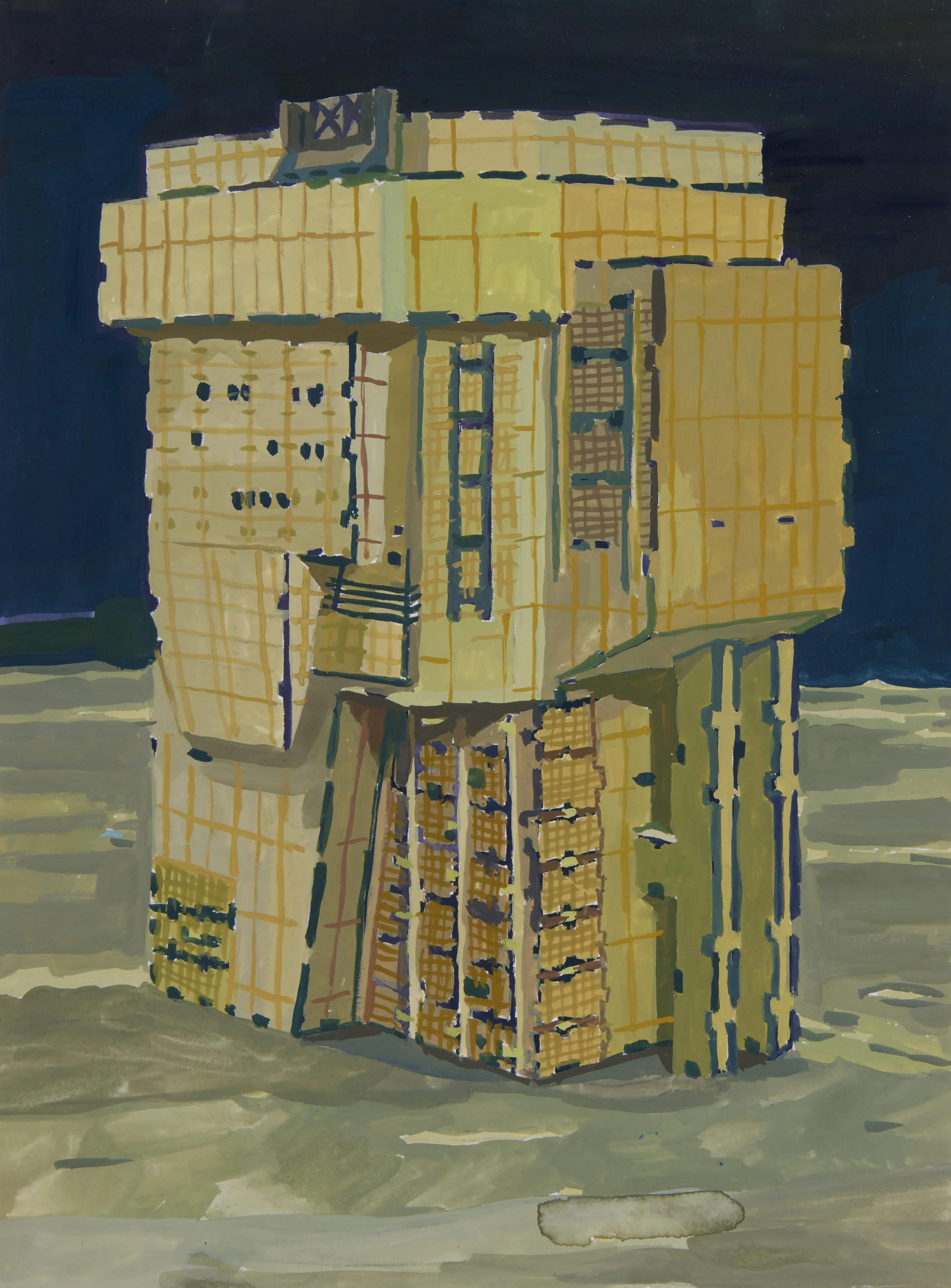 'Model (Blade Runner)' 2020, Gouache on Paper, 26 x 19 cms