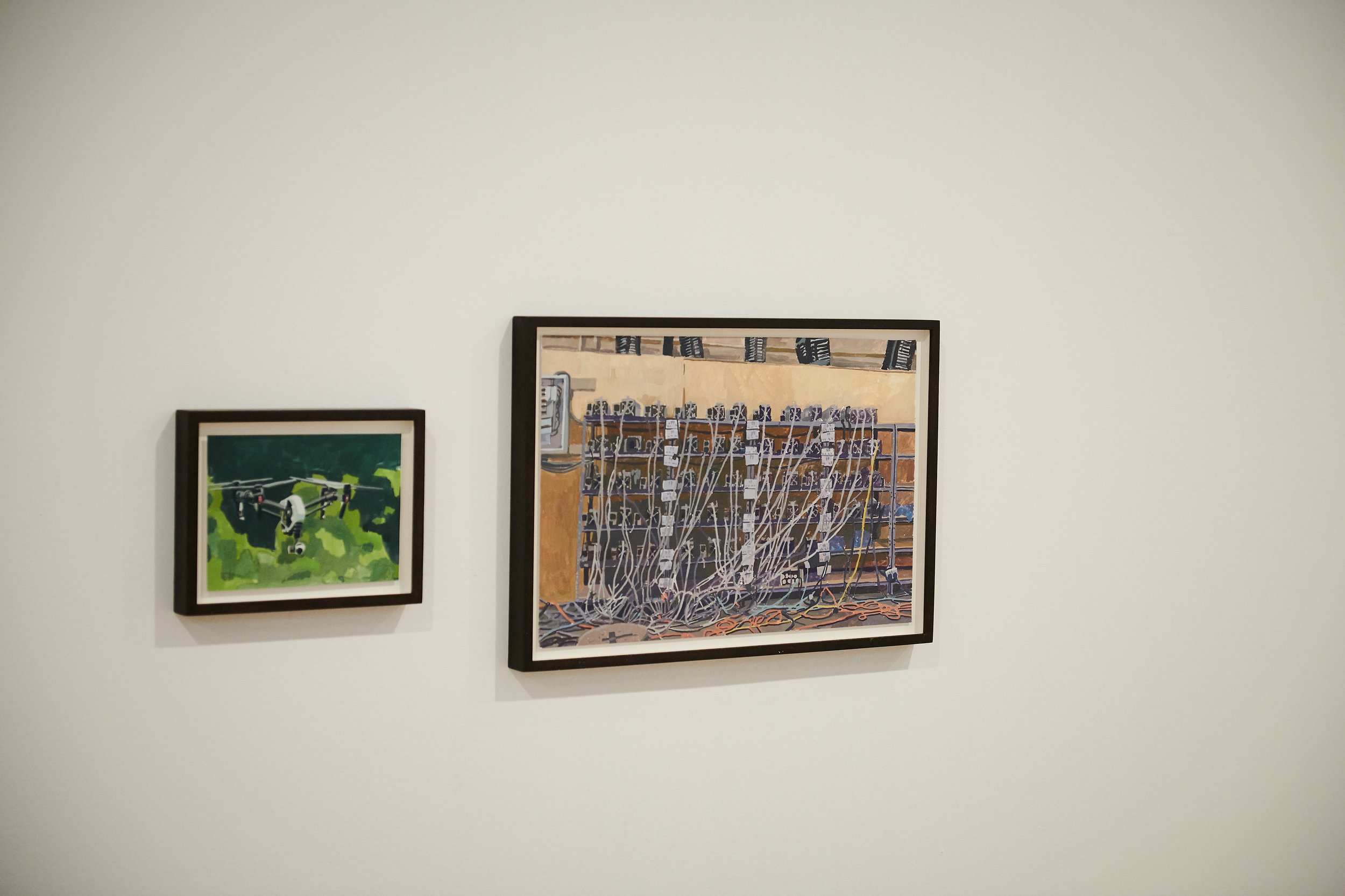 'Drone 1' &amp; 'Bit Coin Mine', installation view 'Empathy Lab' CCI Paris, 2023
