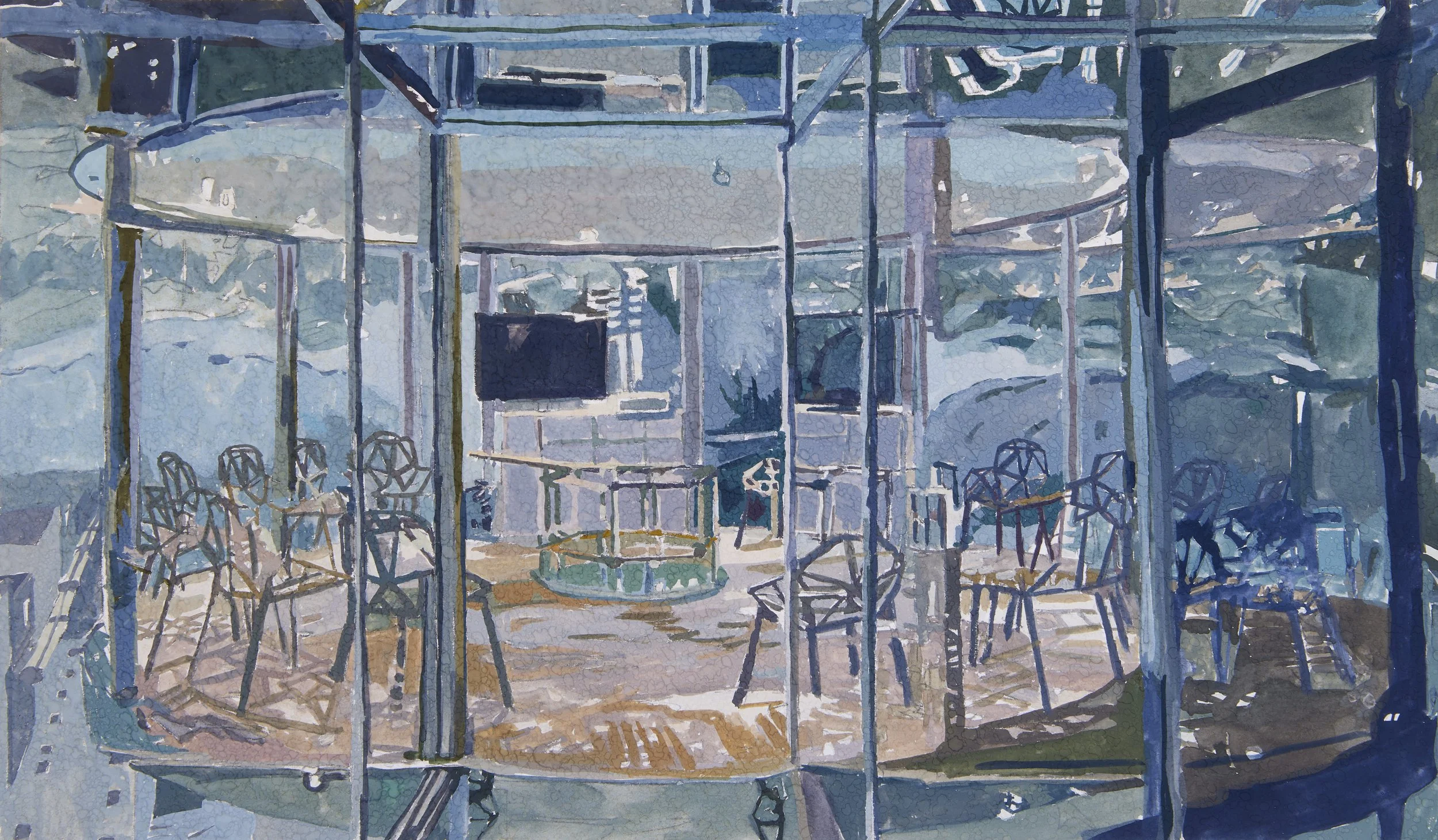 'Wiki-Leaks' 2021, Gouache on paper, 23 x 38 cms