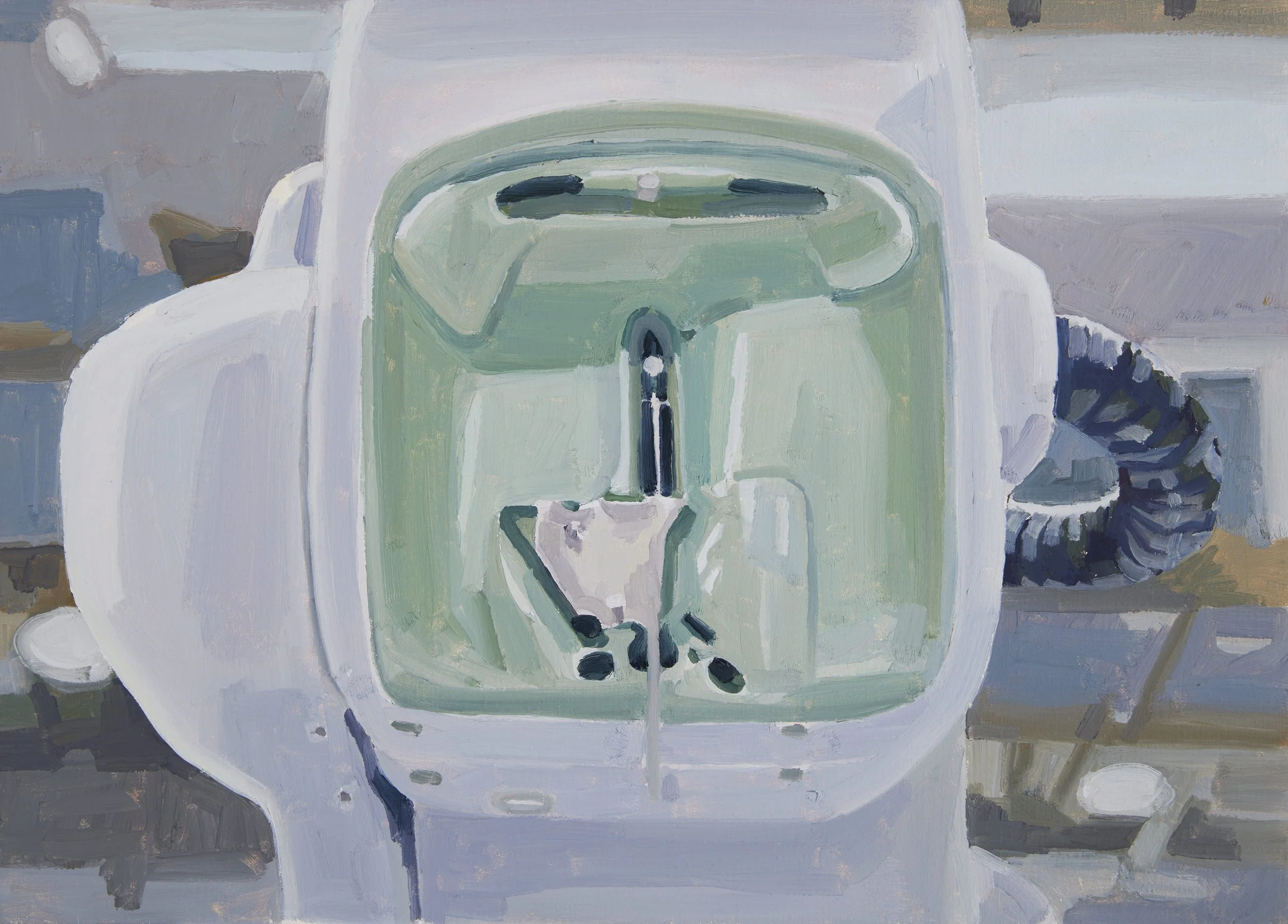 'Neuralink' 2022, Oil on canvas, 28 x 39 cms