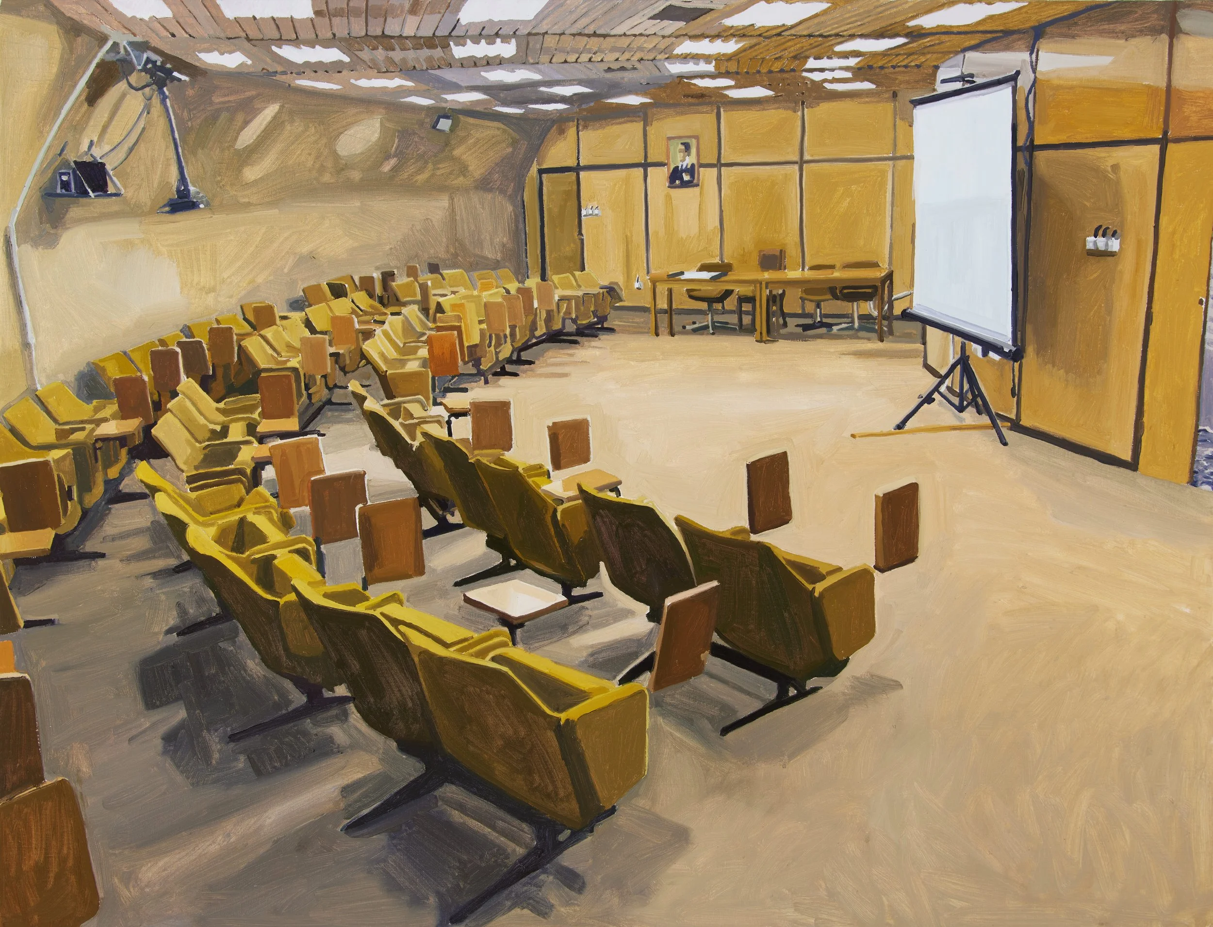 'Bunker (Tito)' 2022, Oil on canvas, 80 x 105 cms