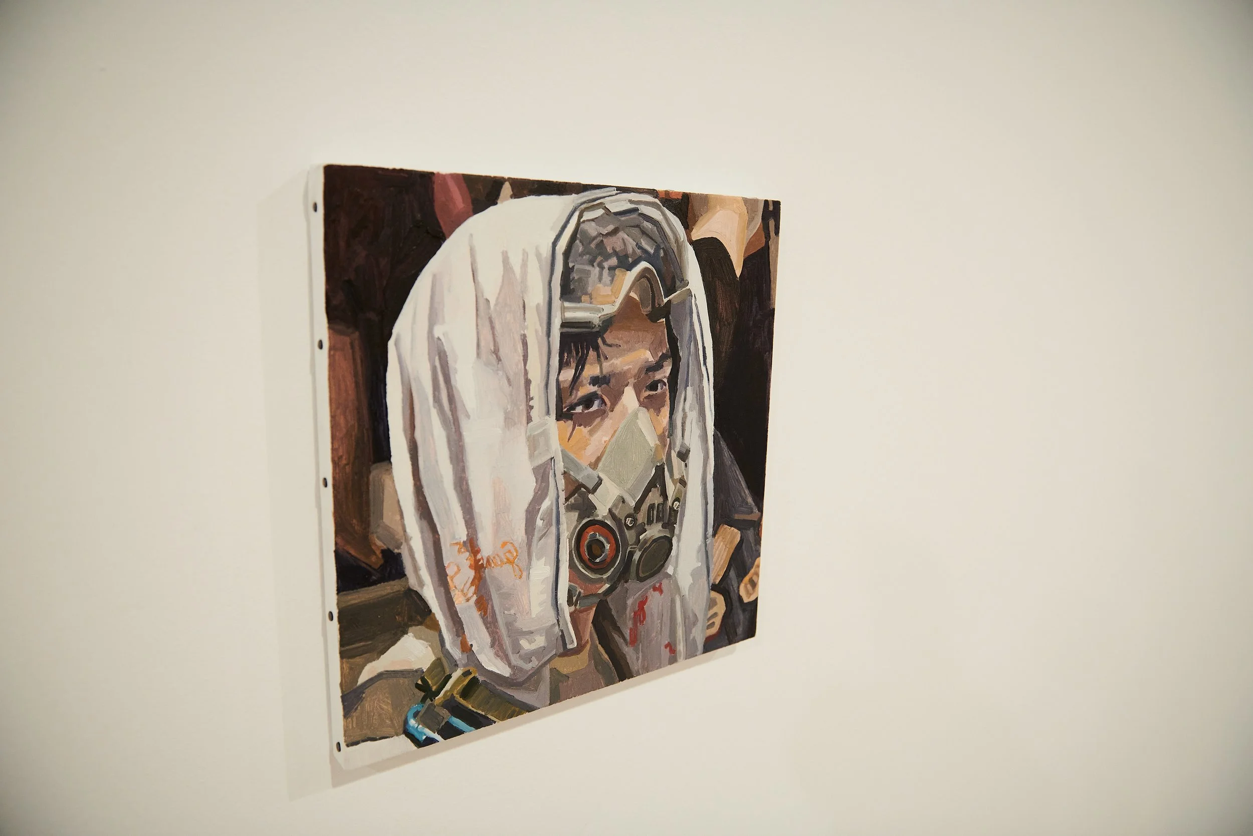 'Student Protestor I', installation view 'Empathy Lab' CCI Paris, 2023