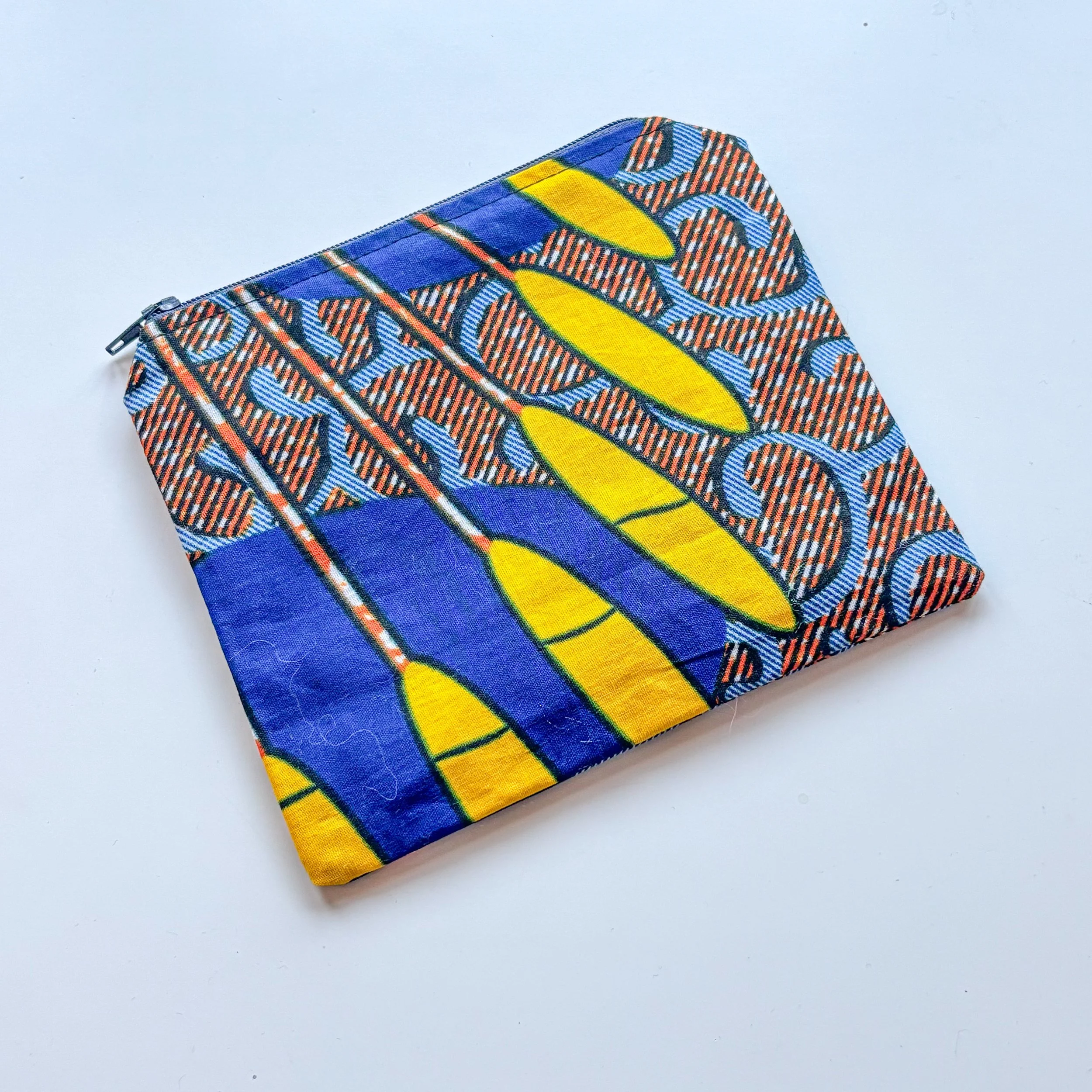 Half Pouch - Navy & Orange