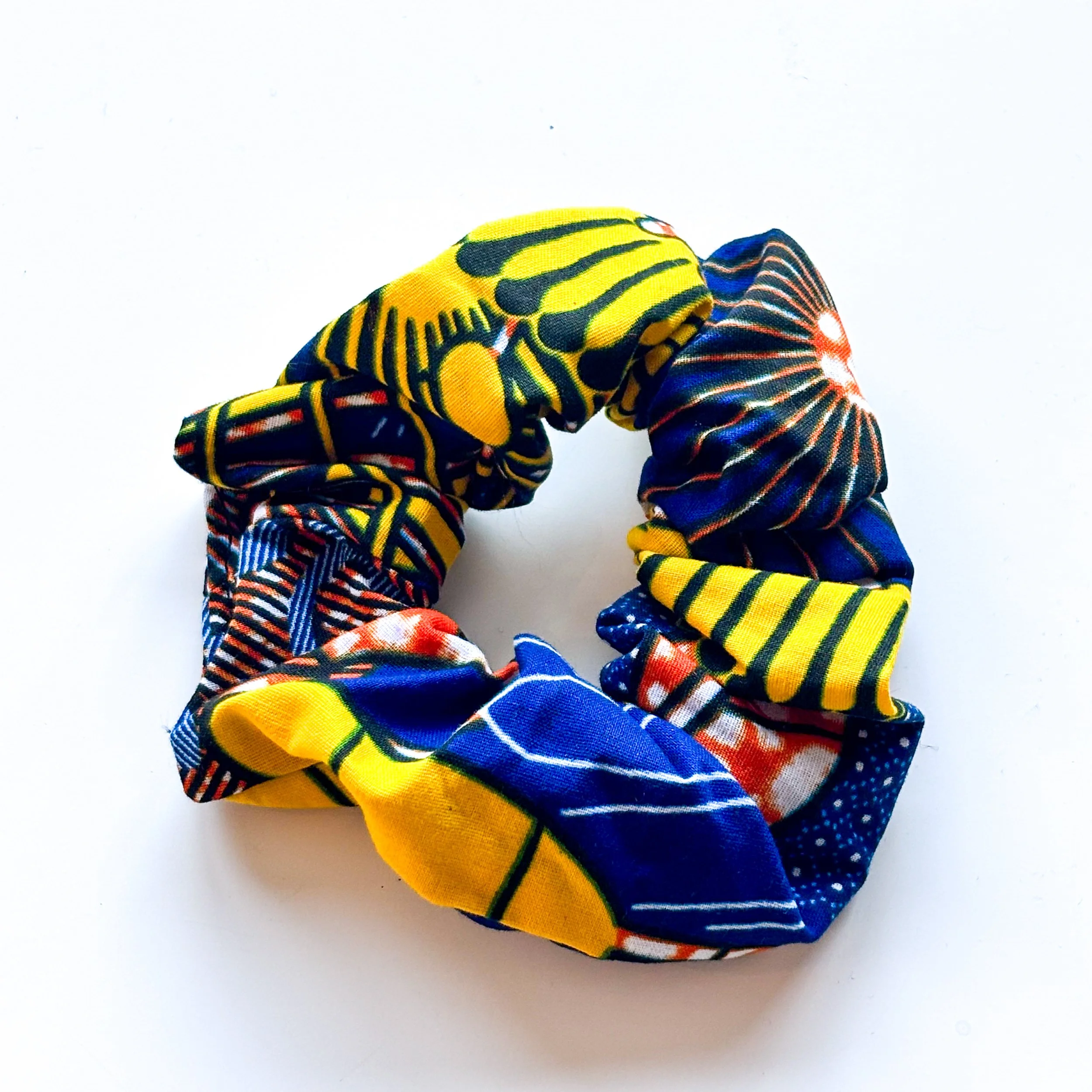 Scrunchie - Navy & Orange