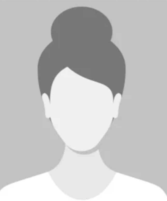 Grafische Darstellung einer Frau mit hochgesteckten Haaren auf grauem Hintergrund.