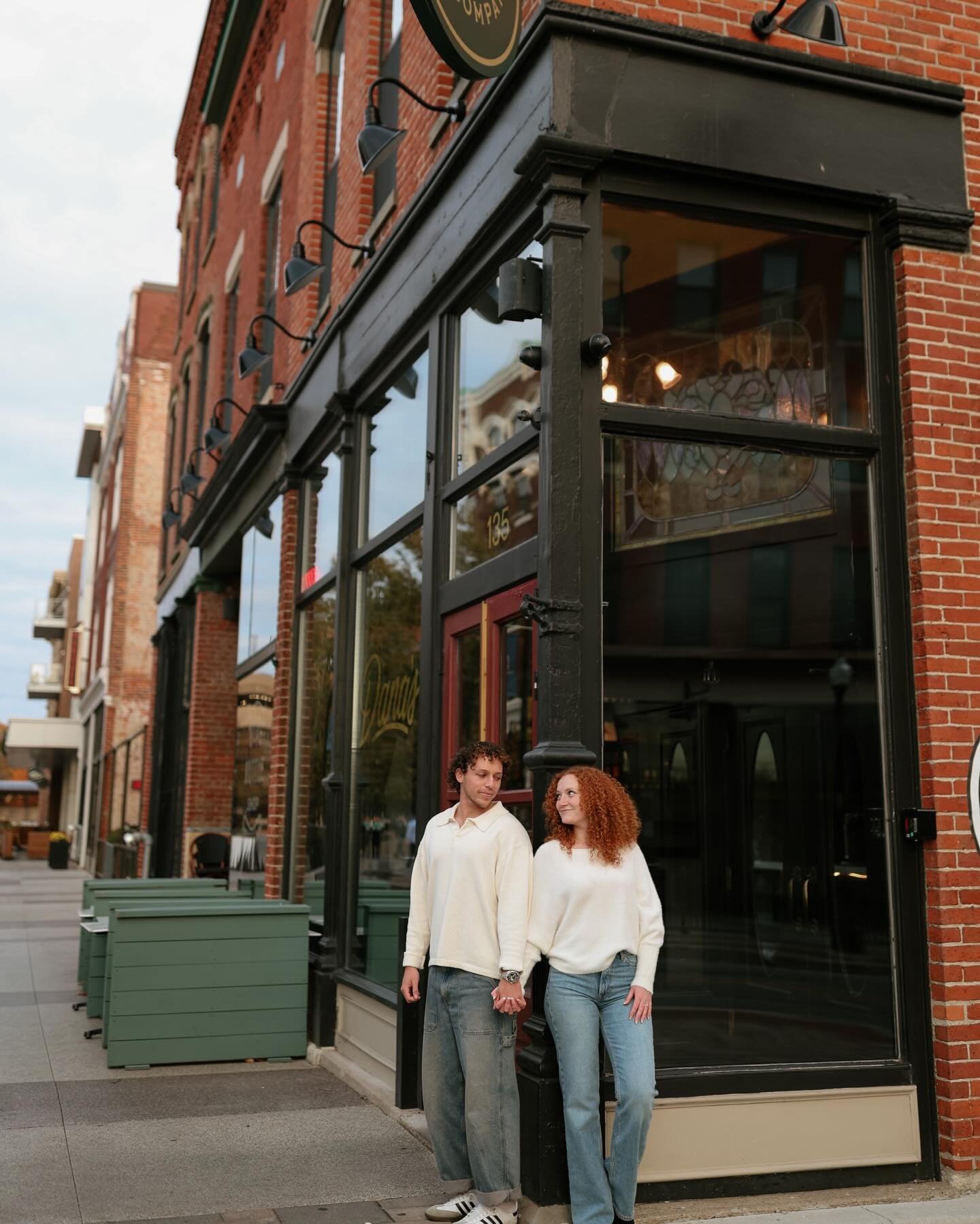 Change of scenery on my feed&hellip;but I can&rsquo;t can&rsquo;t enough of these two 🤎🏙️💍🍂🫶🏼
-
-
-
#downtownfortwayne #midwestphotographer #natbluhmphotography #weddingphotography #engagementseason #photographer