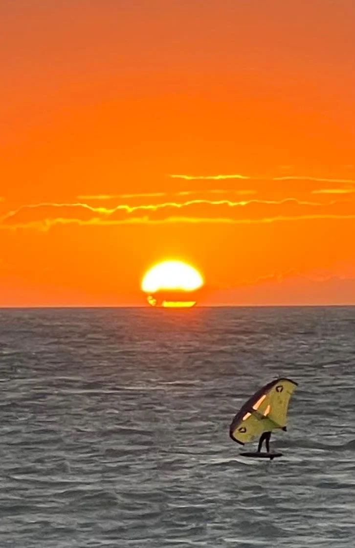 Borth sunset wingfoiler
