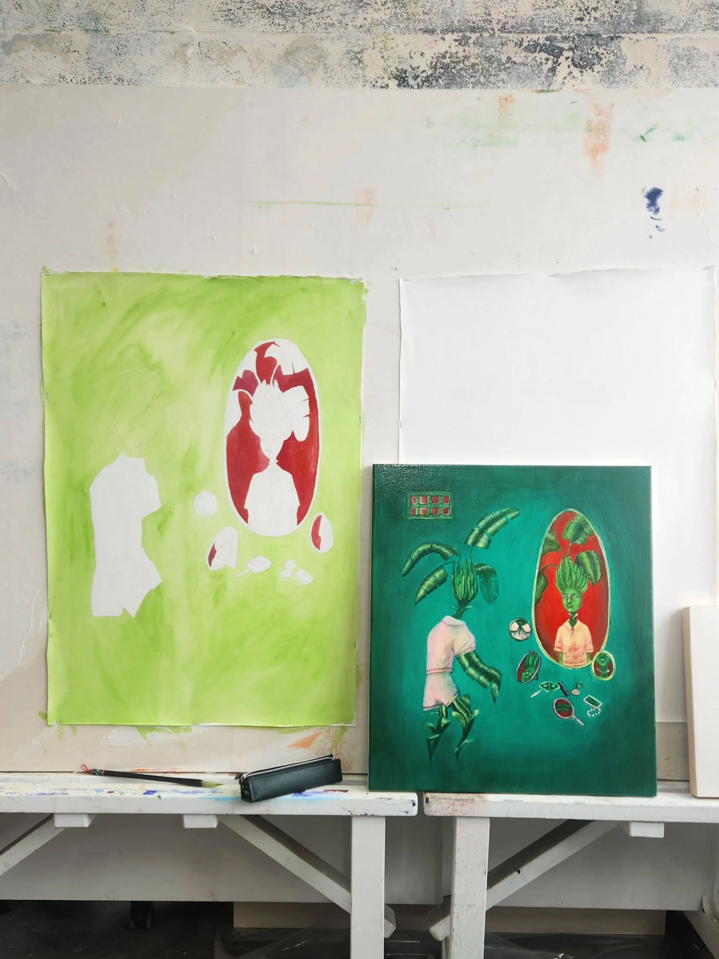 on a journey between hanji 한지 and cotton canvas, sometimes I must paint the same thing twice to understand it best

#canvaspainting #hanji #한지 #oilpainting #orientalpainting