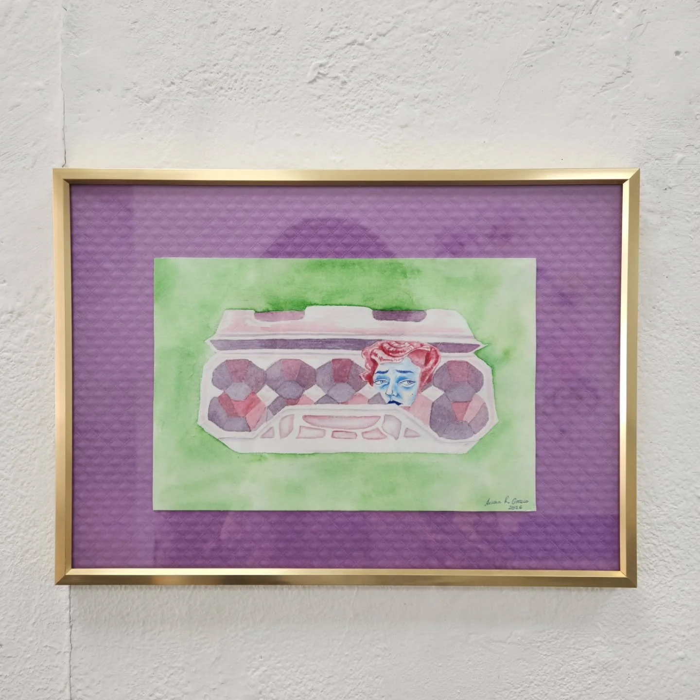 <The Price of Eggs>, watercolor on hanji, 14.8x21cm, 2026. 

As displayed during solo show <Dystopian Garden>
