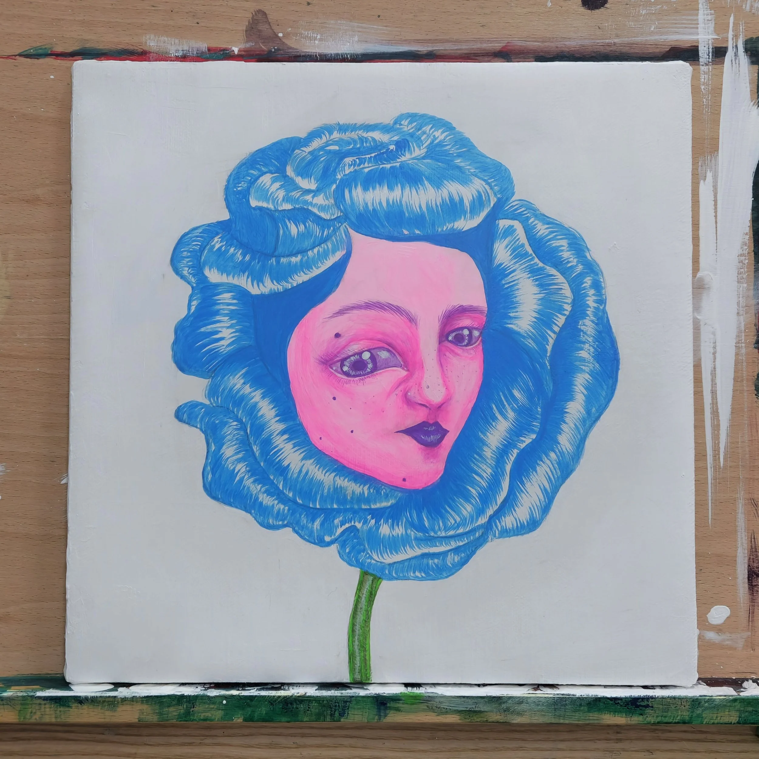 Ariana R. Orozco
<Whitewhased>
acrylic on canvas
25x25cm, 2026.