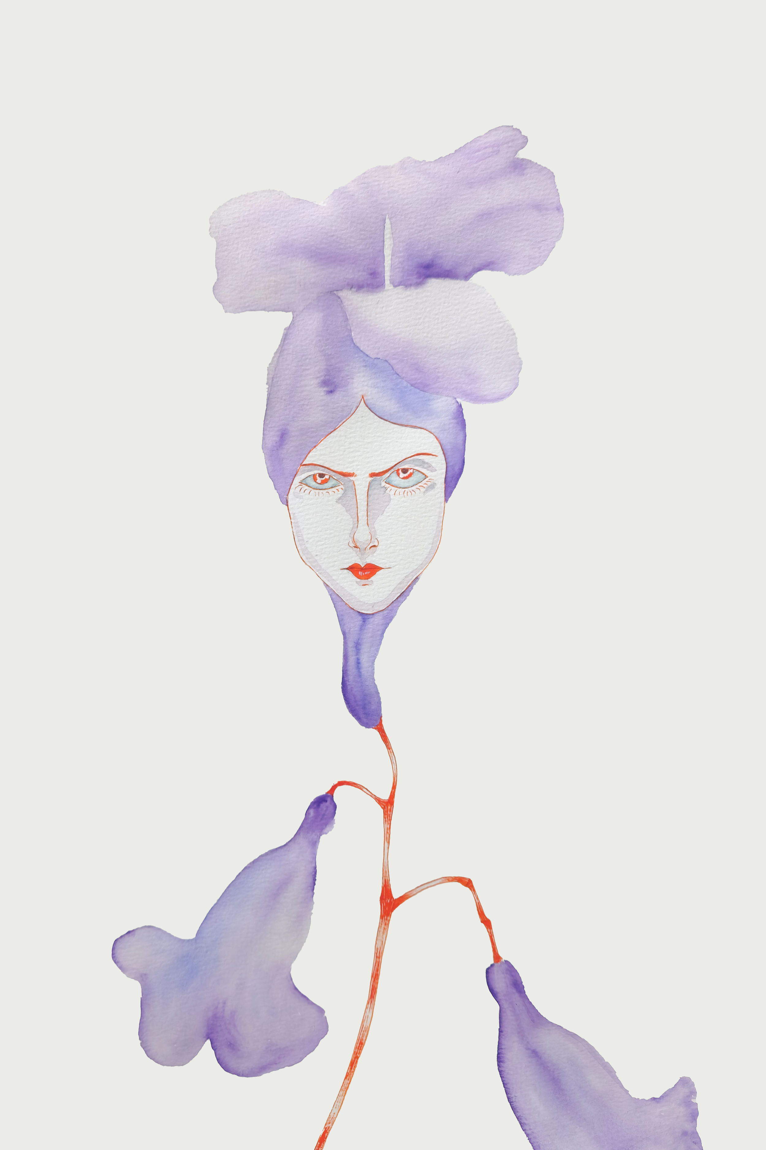 For Hope: Jacarandá, korean ink and watercolor, 42x29.7cm