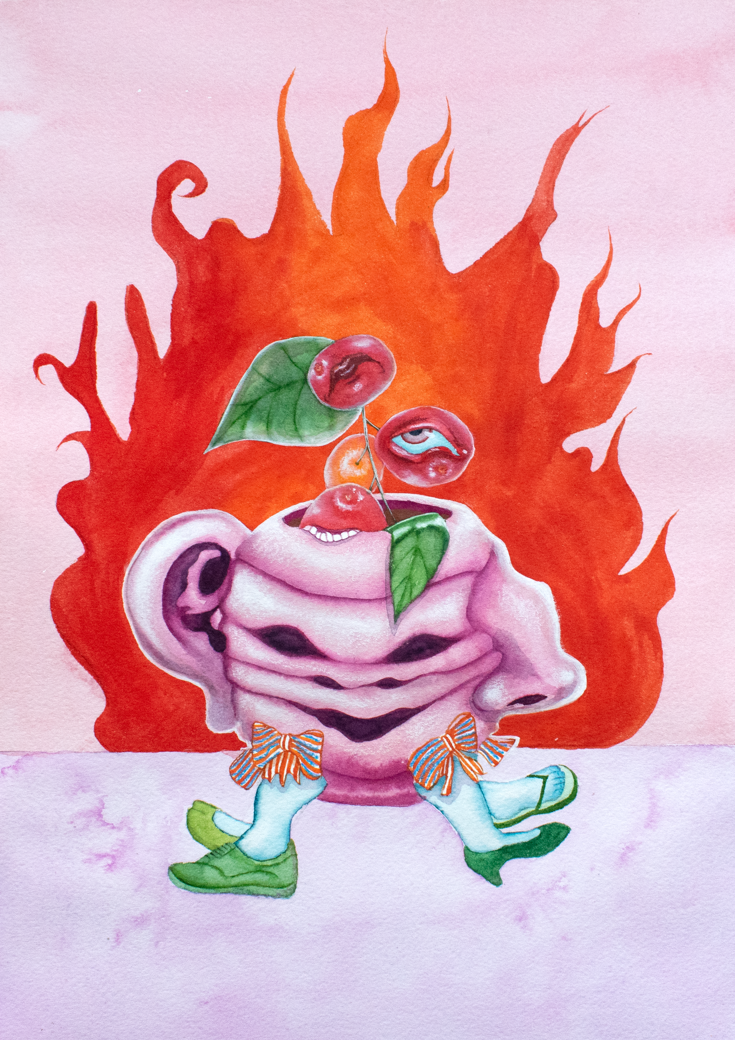 Imported from hell, watercolor on paper, 36x26, 2026