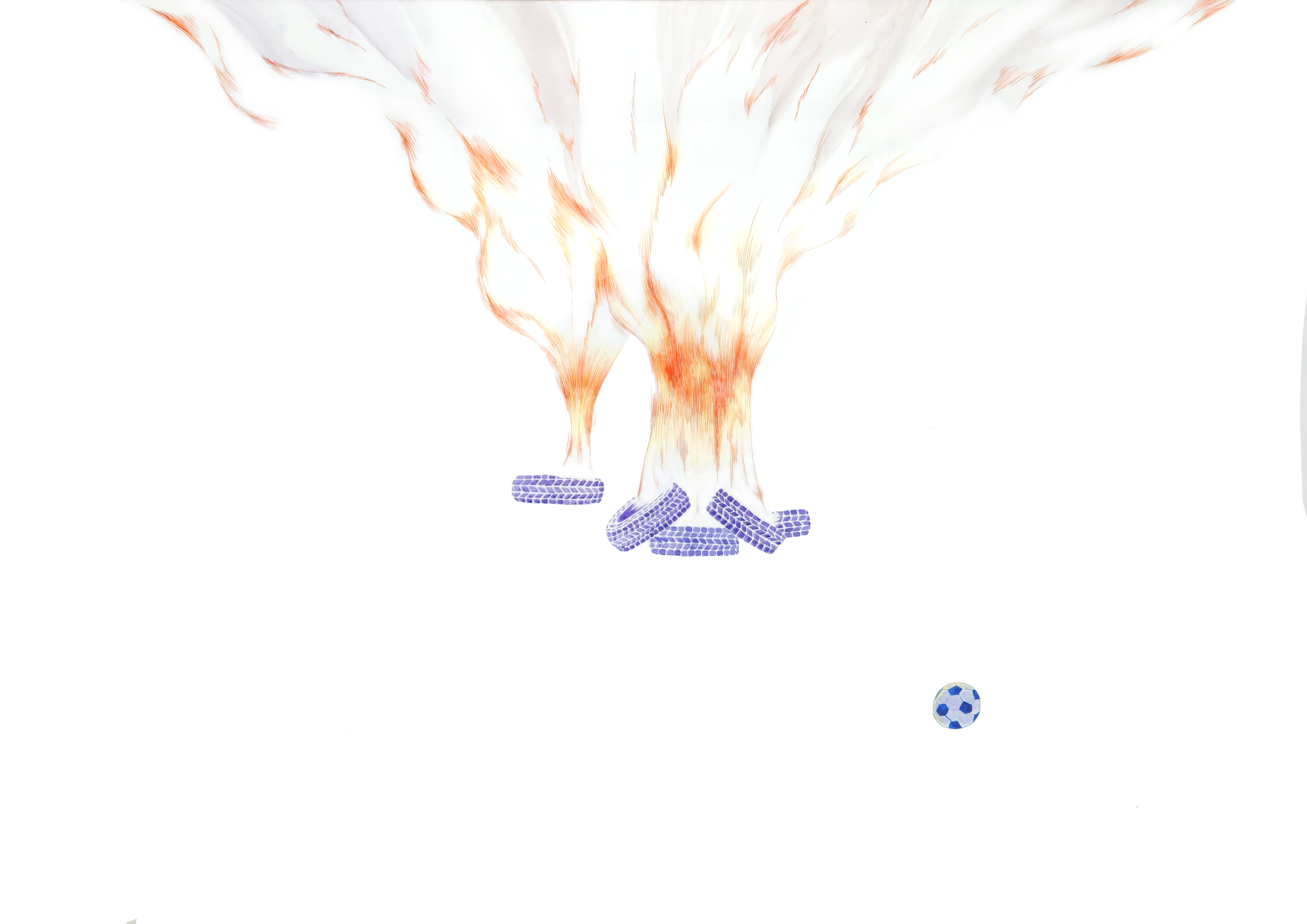 These Days, mixed media on paper, 59.4×84.1 cm (3ea)