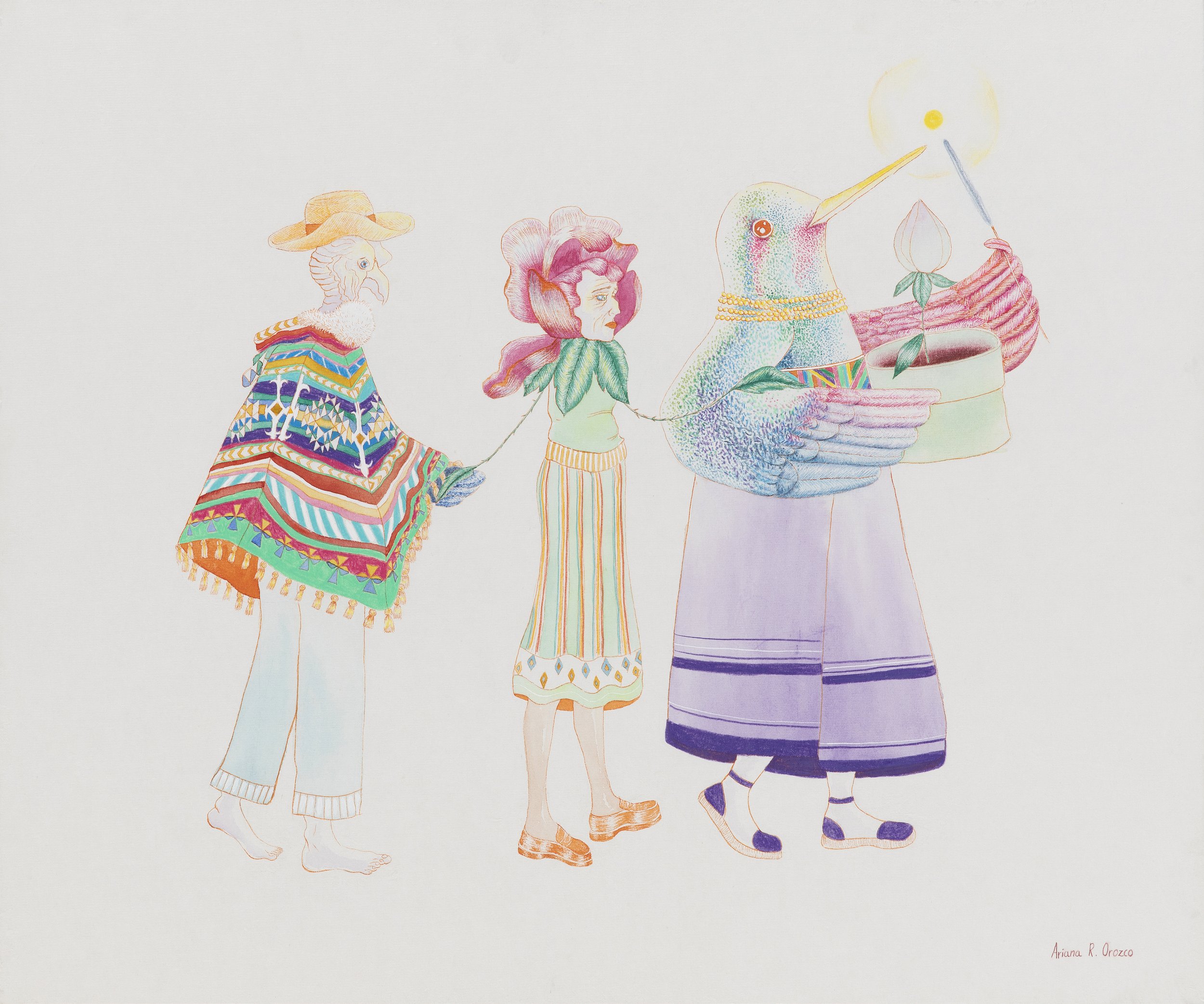 Brain Drain, mixed media on hanji, 61x73cm