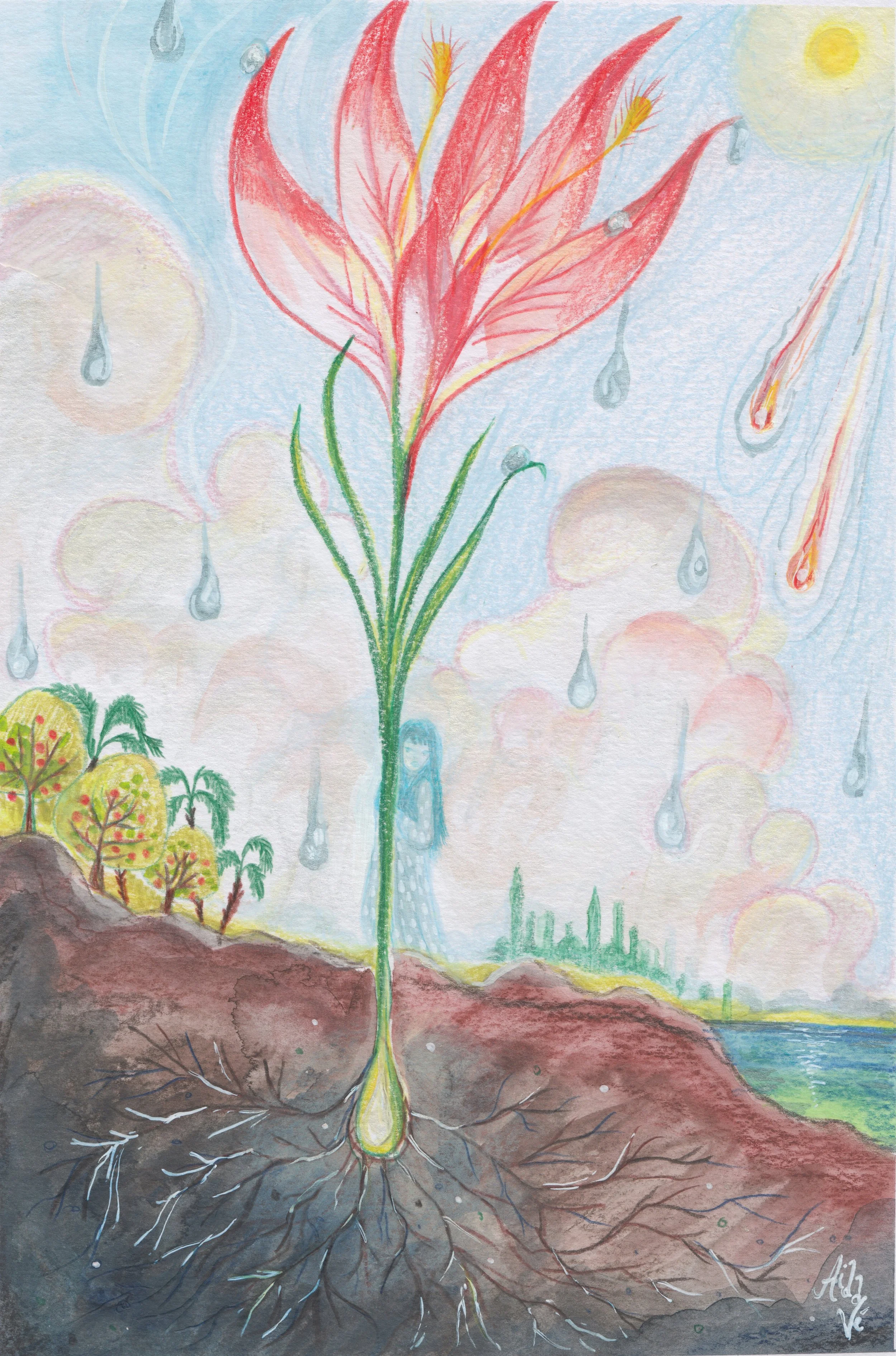 Rooted
'26

Colored pencil, markers on paper
21 x 29,7 cm
Original artwork