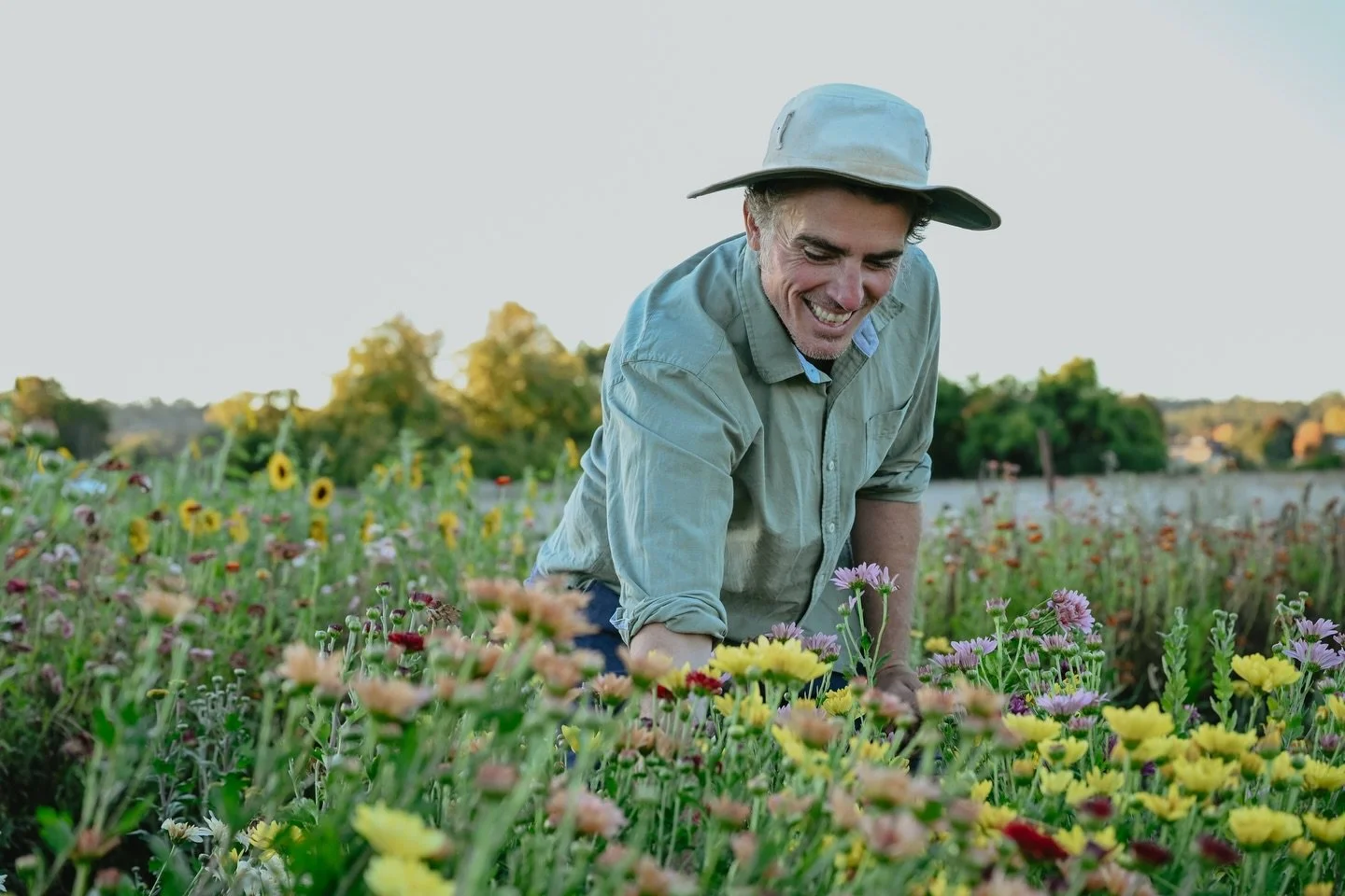 The keen flower grower Marcel from @creeklandflowers in his element. 🌿

I&rsquo;ve been keen to see his set-up, and it didn&rsquo;t disappoint.

Marcel, thanks for having me tag along with my camera &mdash; and to your helpful kids too &mdash; and f