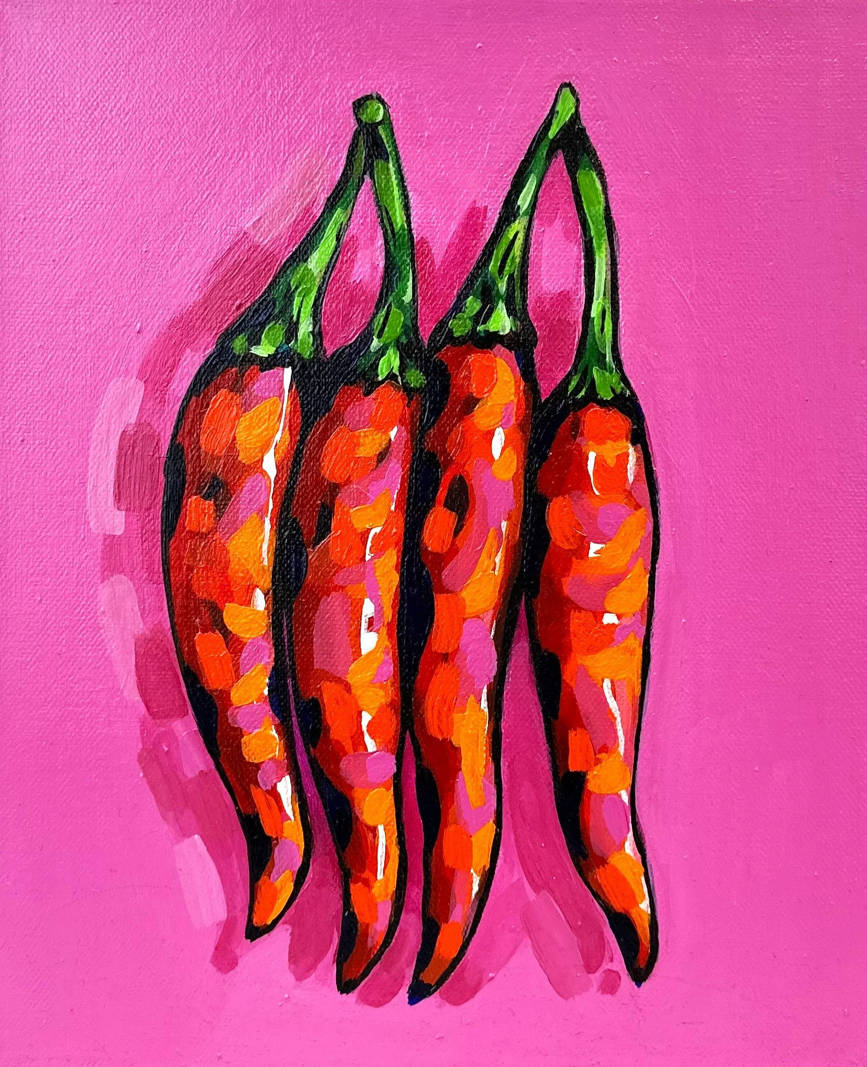 Chilies II
Acrylic on Canvas
2025