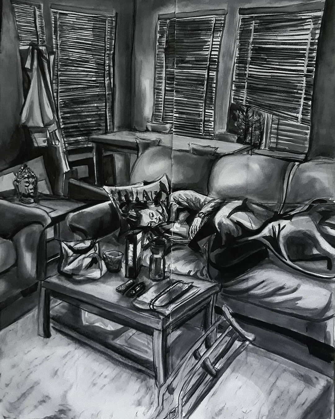 Healing Series I
Ink and Charcoal on Paper
2020