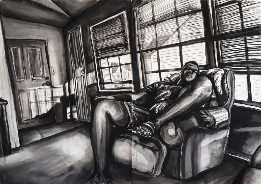 Tuesday Afternoon
Ink and Charcoal on Paper
2020