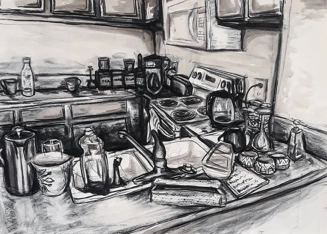 Kitchen Top I
Ink and Charcoal on Paper
2020