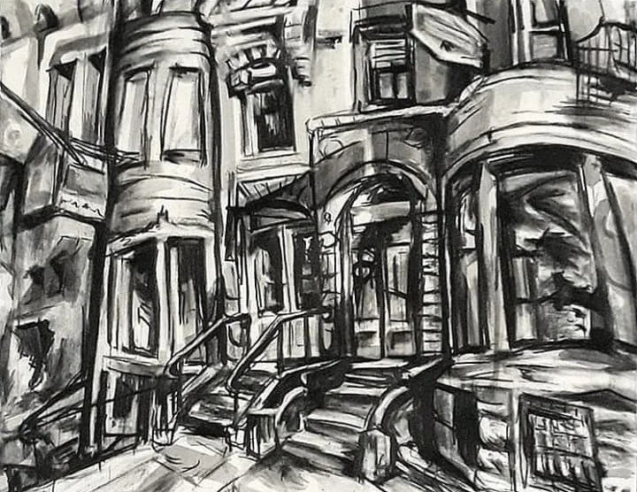 Study of George Nick's 'Memories of Caesar's Forum'
Ink and Charcoal on Paper
2020