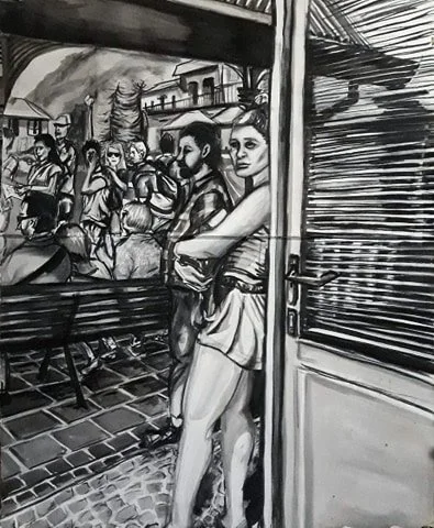 Memories of a Train Station in Italy
Ink and Charcoal on Paper
2020