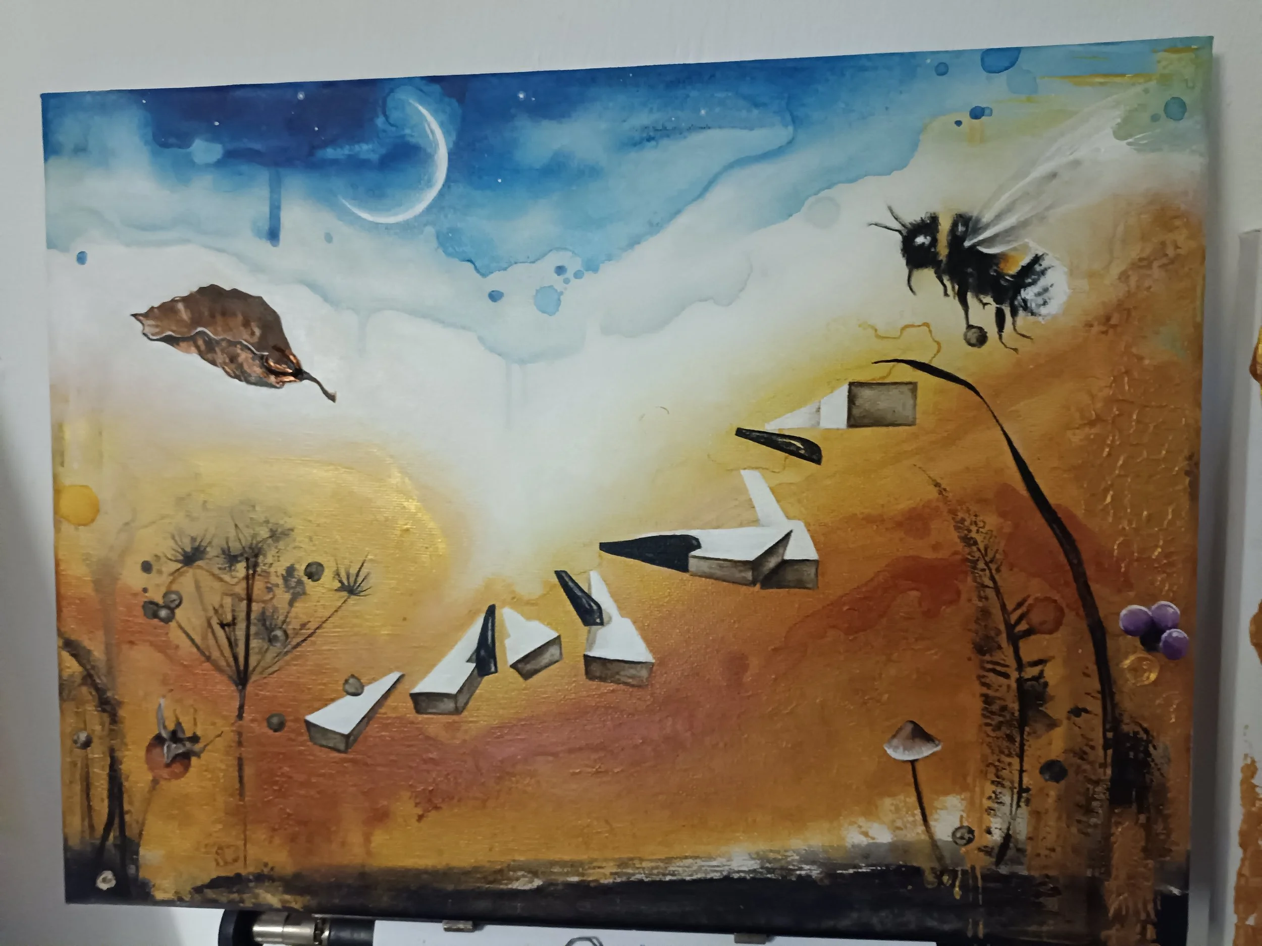 KONTRASTREICH – DAS LAND DER BEGRENZTEN UNMÖGLICHKEITEN / Acryl auf Leinwand / © Jennifer Perauer