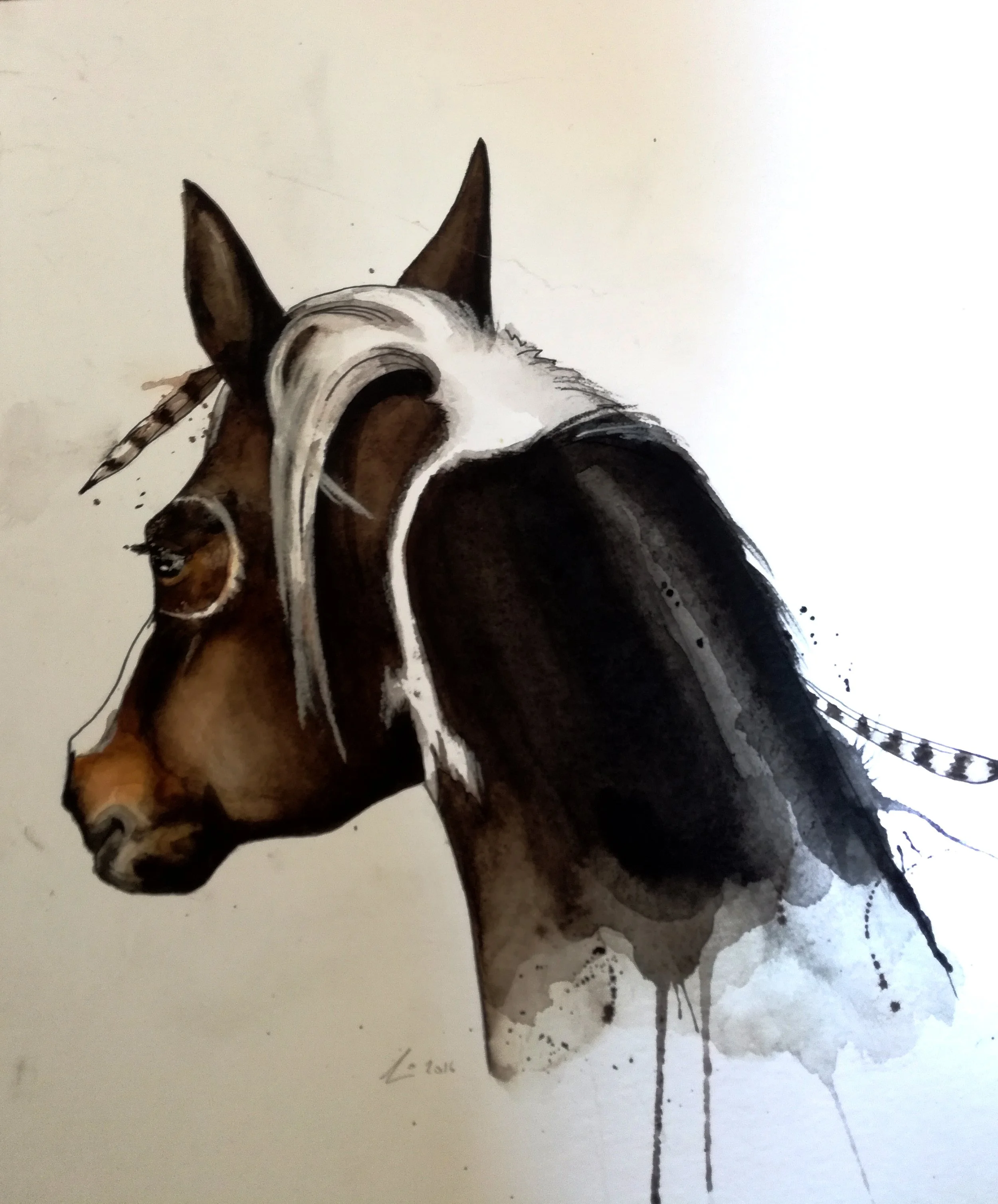 TIERPORTRAIT / Aquarell auf Papier / © Jennifer Perauer