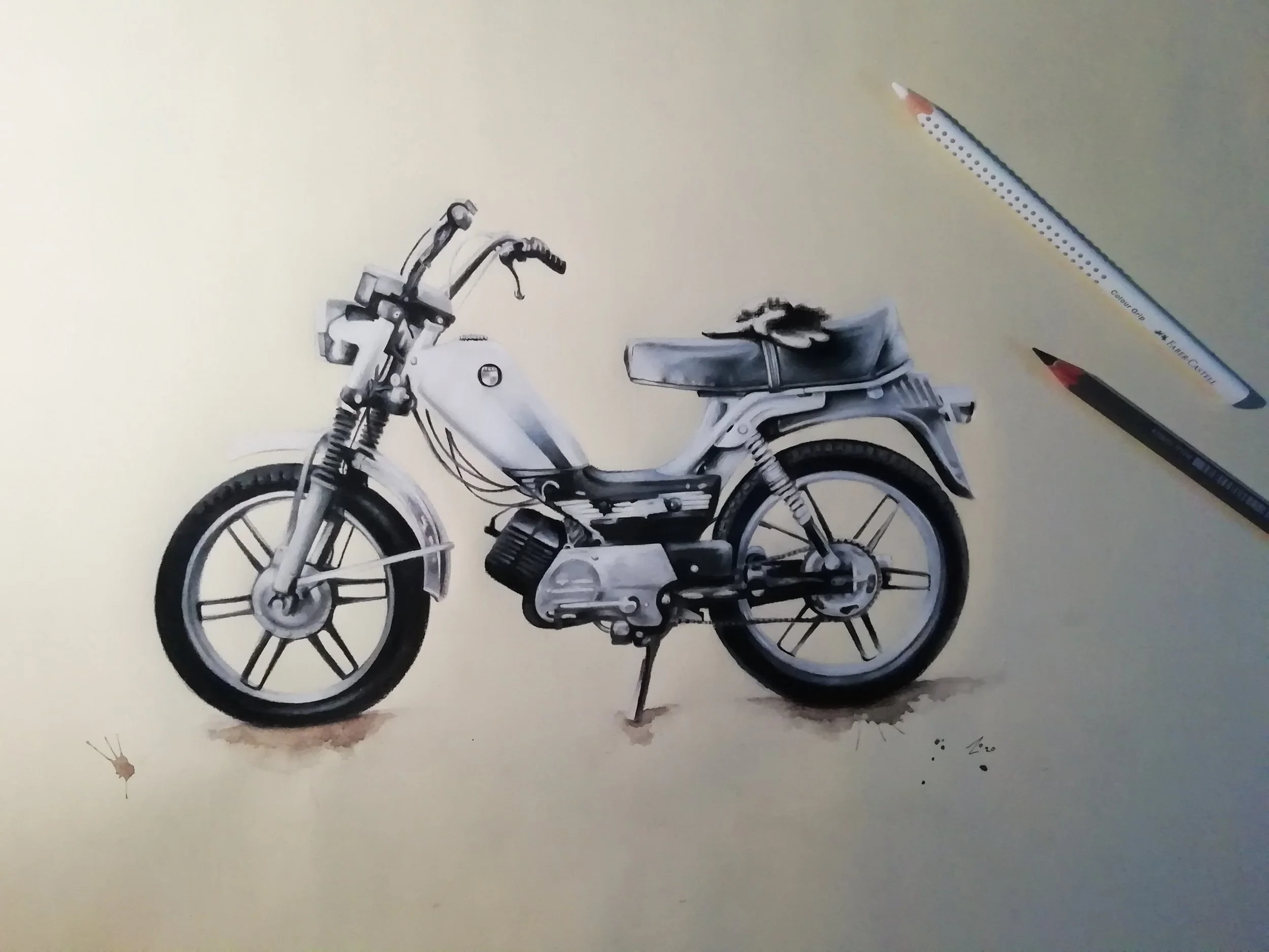 MAXI / Buntstift & Aquarell auf Bütten / © Jennifer Perauer