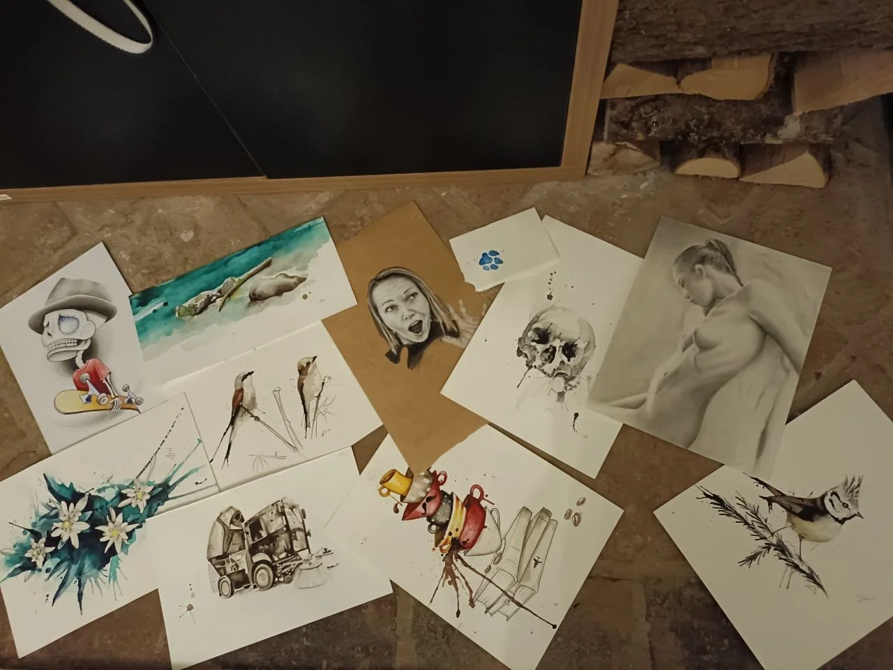 WERKE / Aquarell, Graphit, Buntstift auf Papier / © Jennifer Perauer
