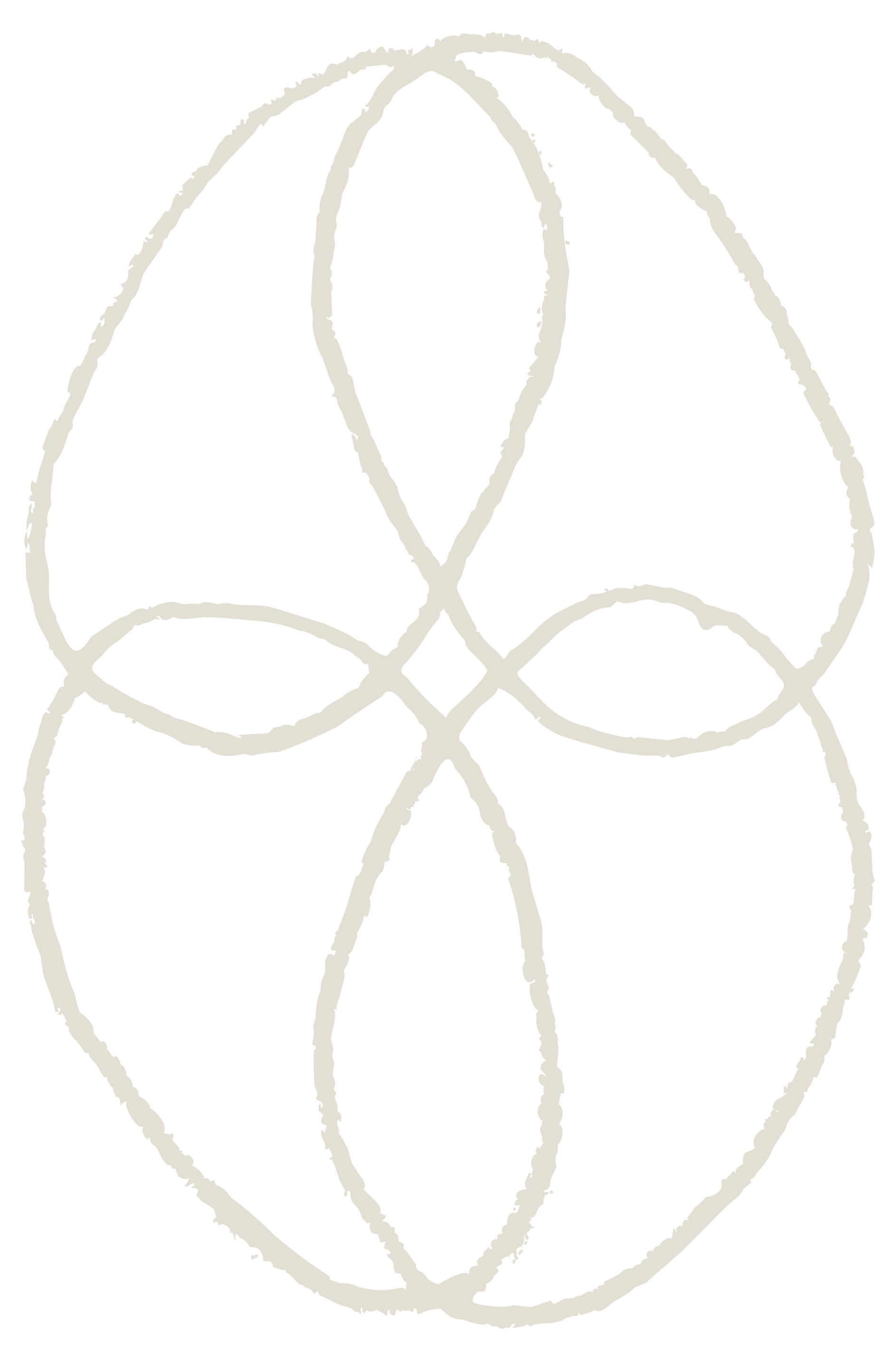 An abstract outline icon of a circle sliced into different proportions on the left and right sides, like a pizza.