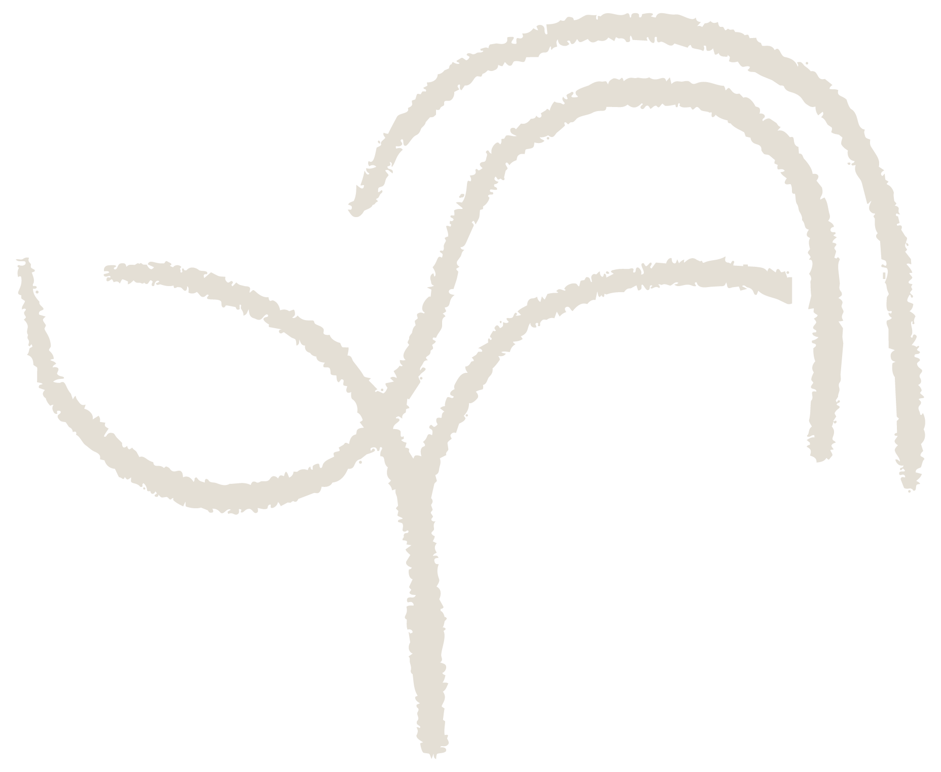 An abstract outline icon with geometric and diagonal lines across a circle shape.