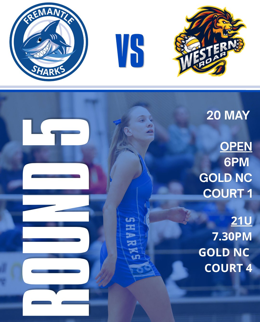 Round 5 is almost here!! It will be a good one, Sharks vs Western Roar