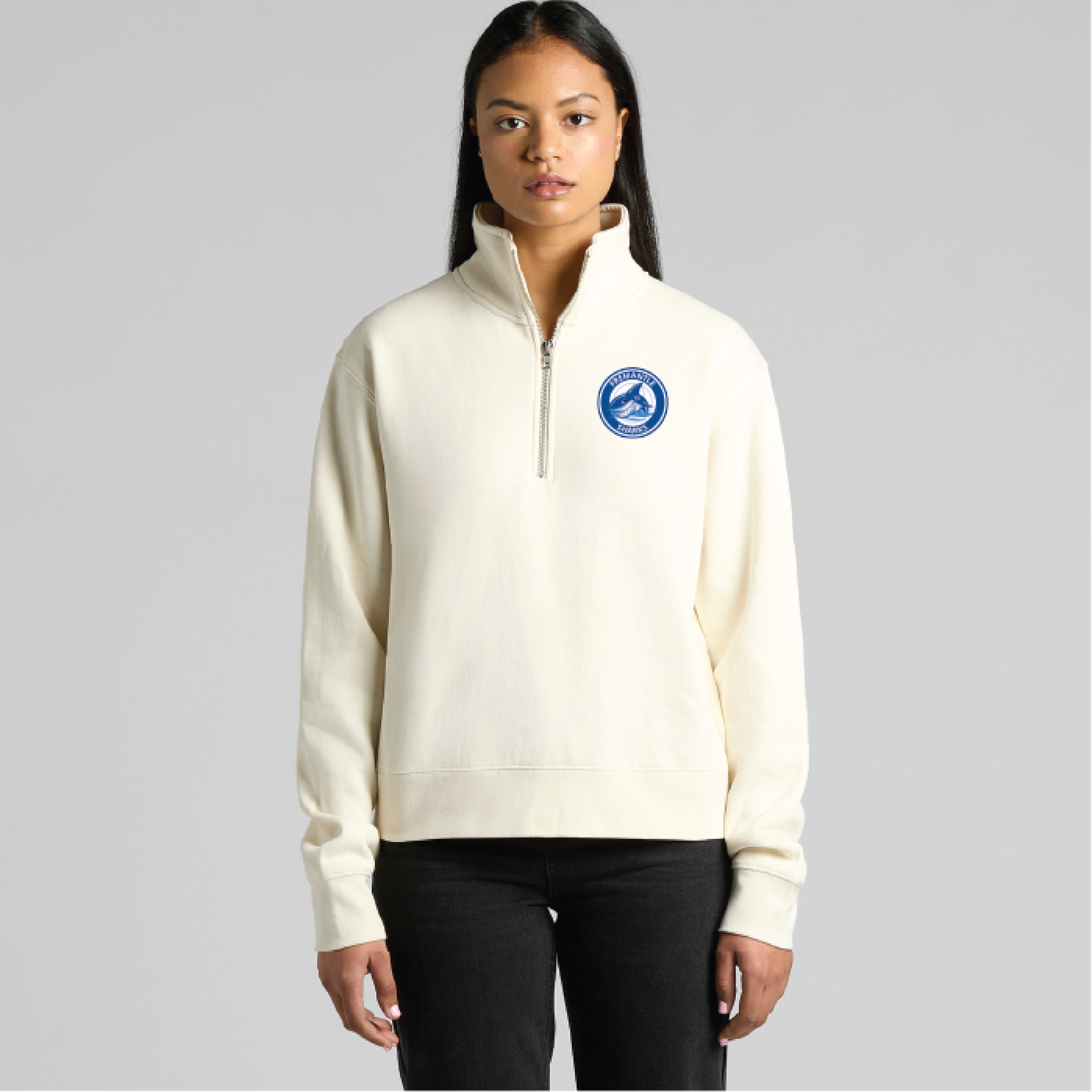 Fremantle Sharks Cream Quarter Zip