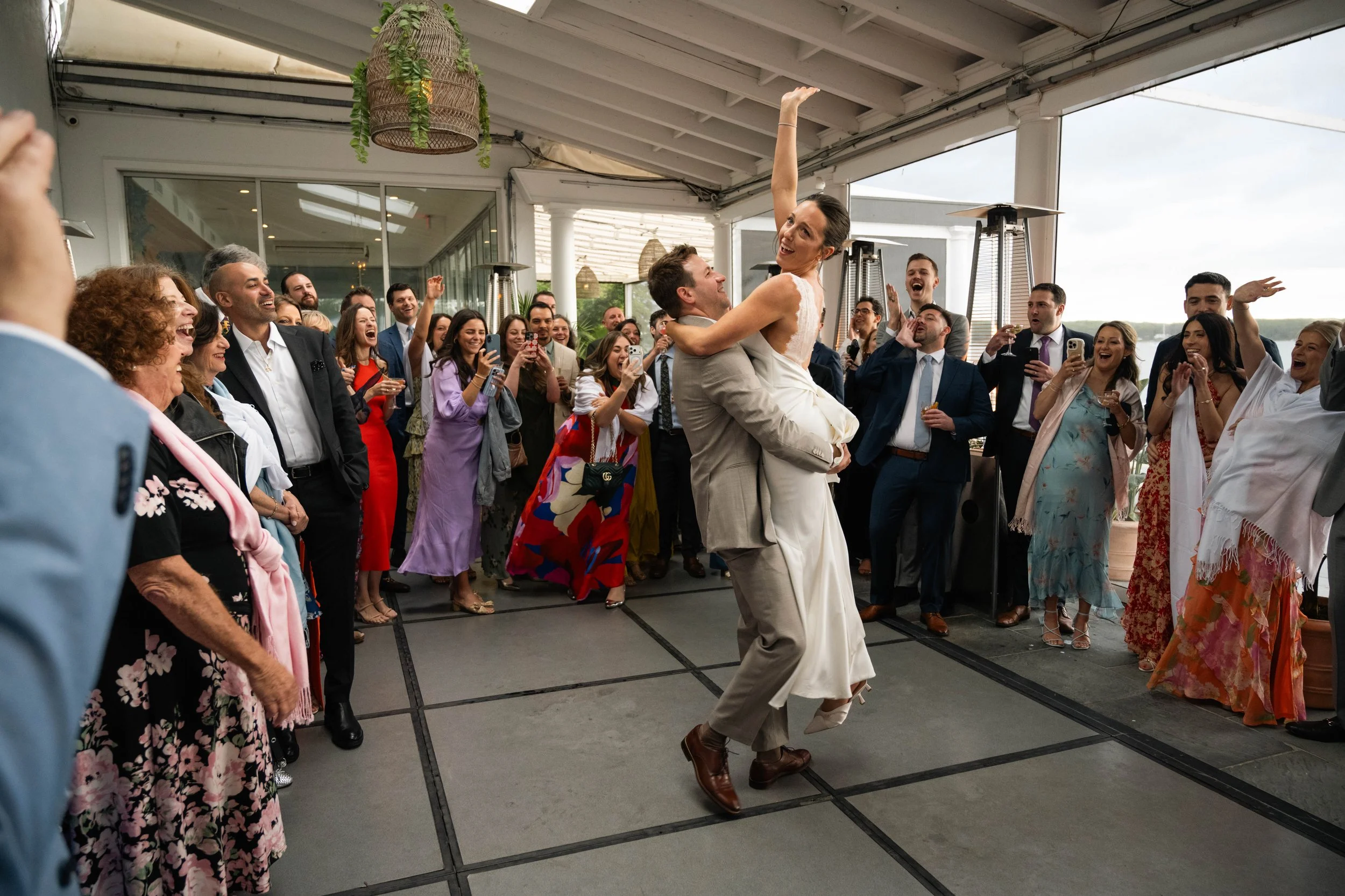 Bride and groom first dance East Hampton wedding