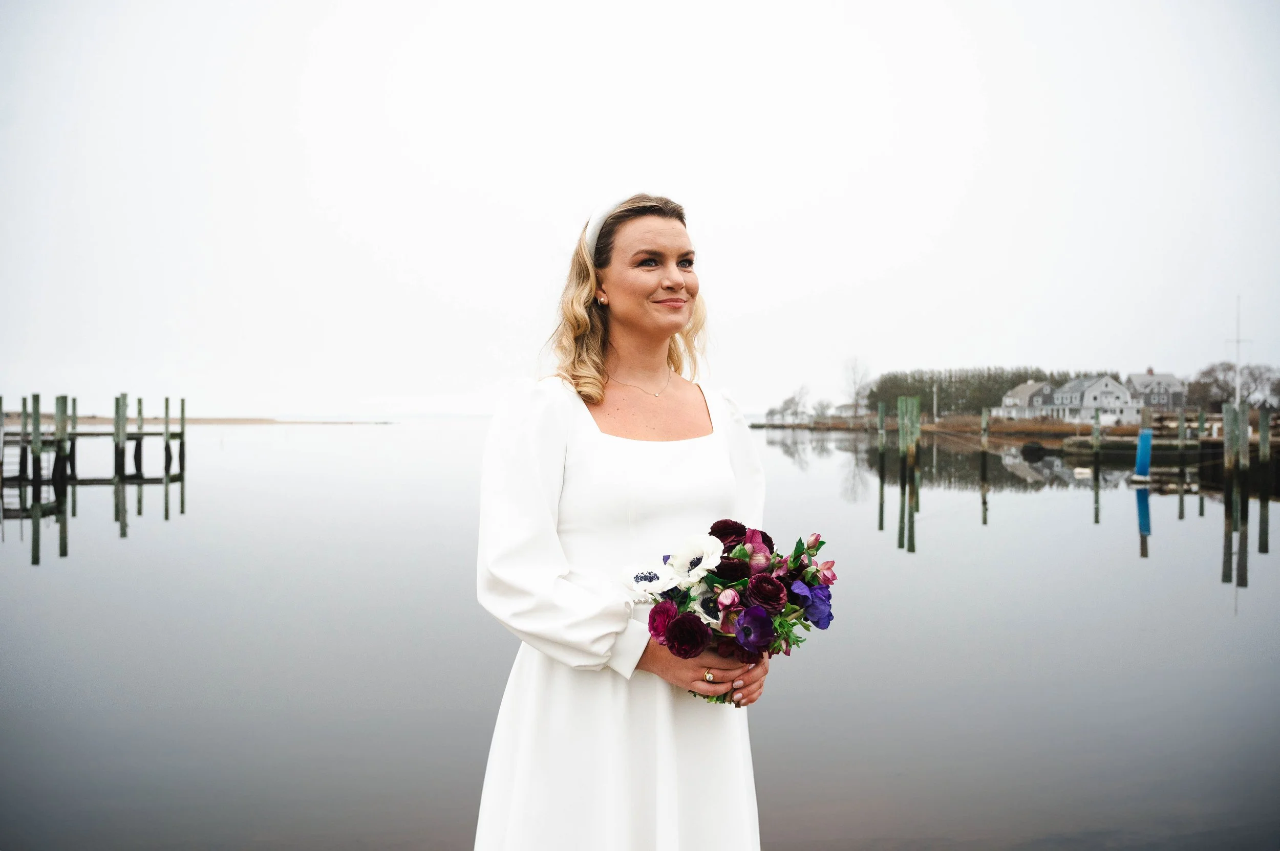 Bridal portrait at a wedding in Watch Hill Rhode Island