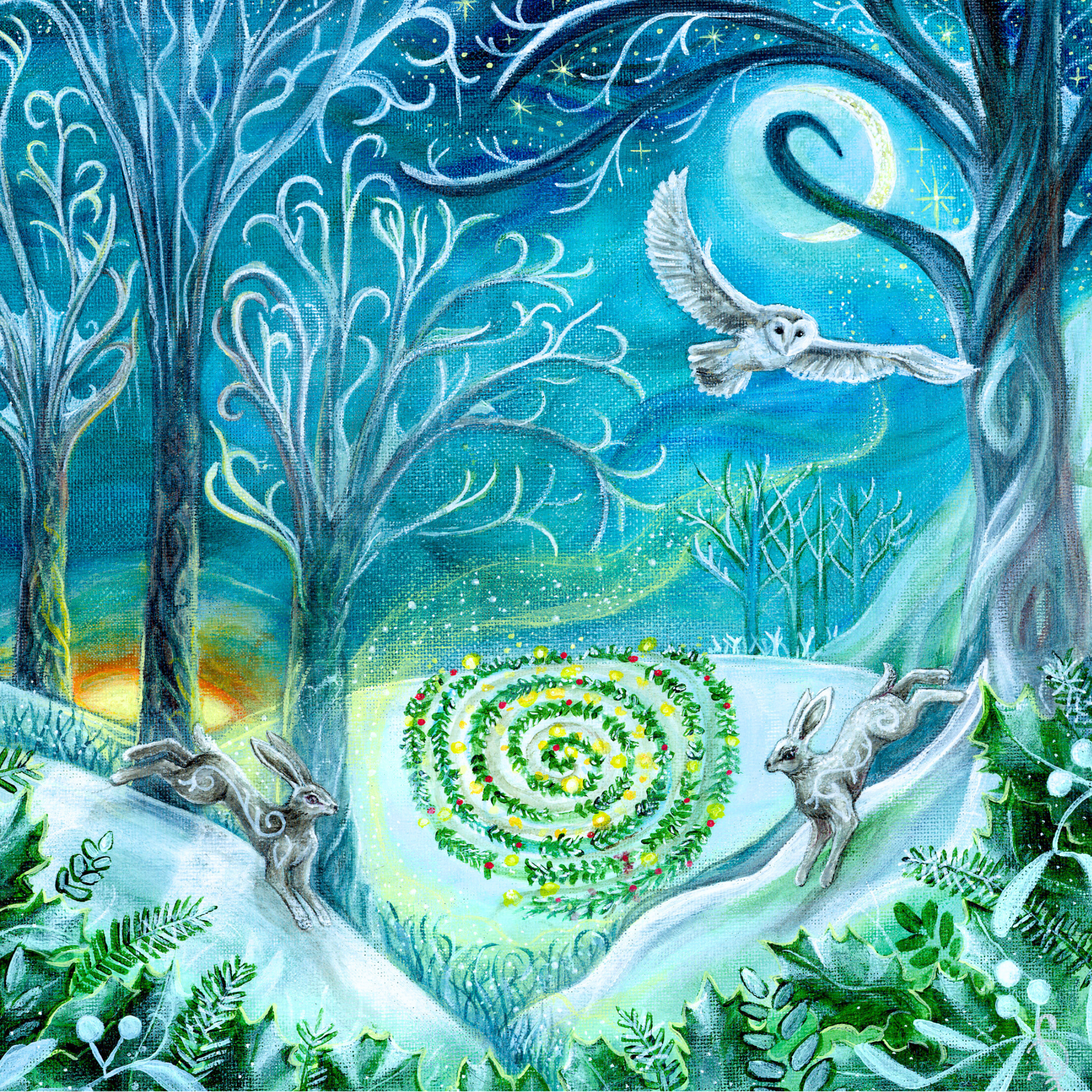Winter Solstice Magic - Greetings Card