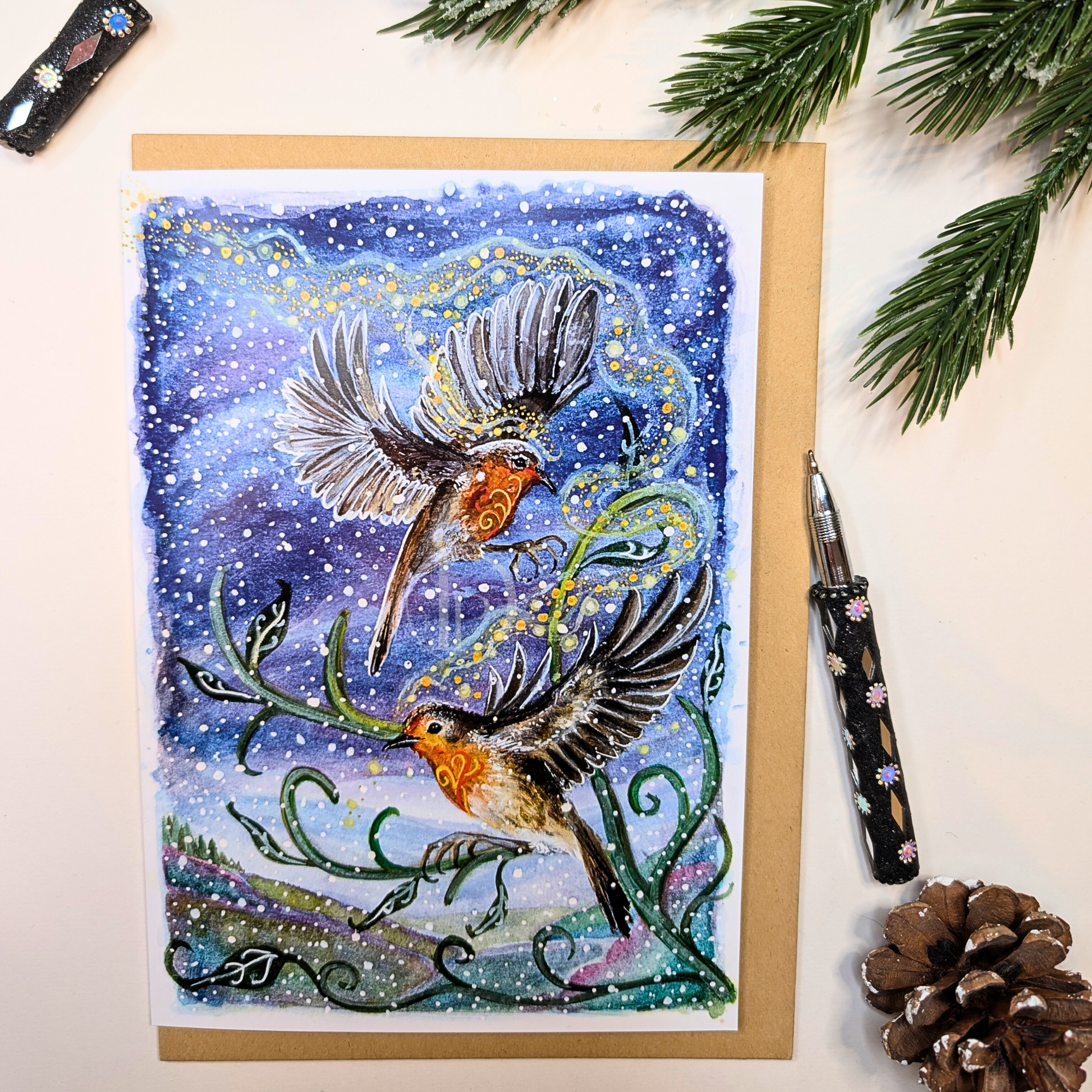 Winter Glow - Greetings Card
